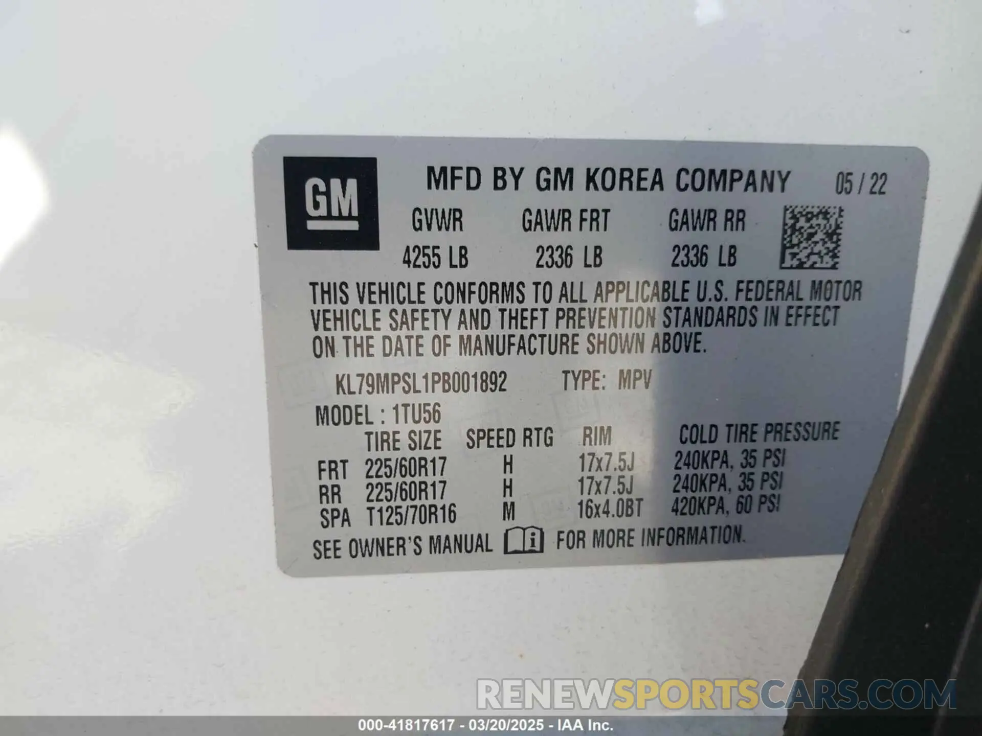 9 Photograph of a damaged car KL79MPSL1PB001892 CHEVROLET TRAILBLAZER 2023
