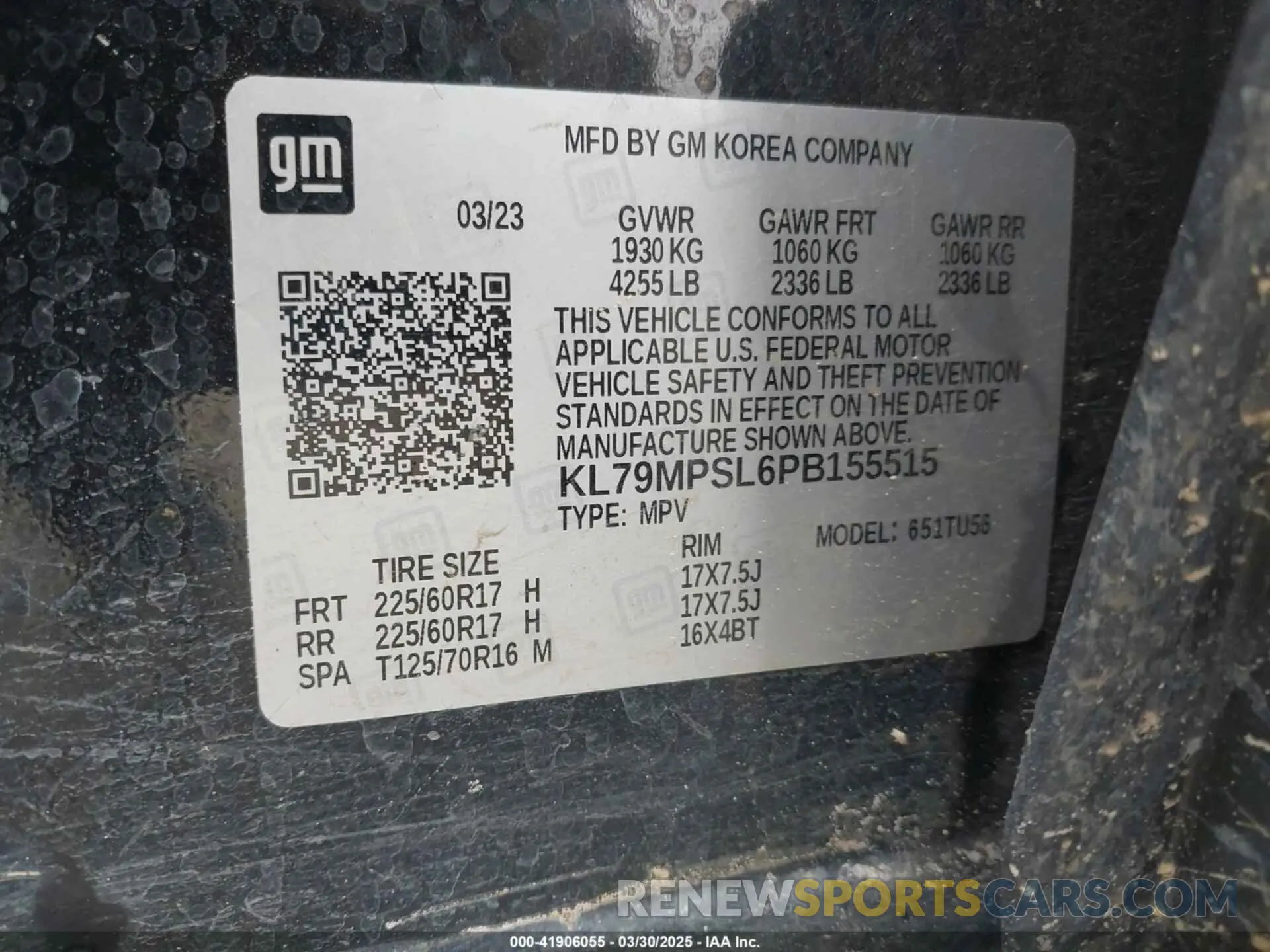 9 Photograph of a damaged car KL79MPSL6PB155515 CHEVROLET TRAILBLAZER 2023