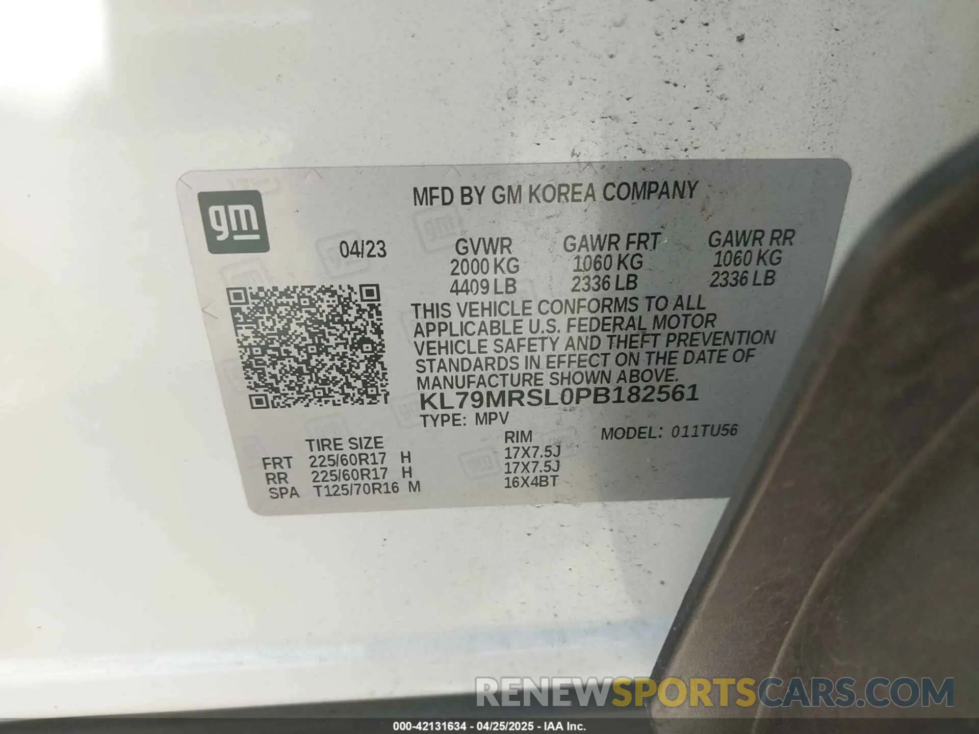 9 Photograph of a damaged car KL79MRSL0PB182561 CHEVROLET TRAILBLAZER 2023