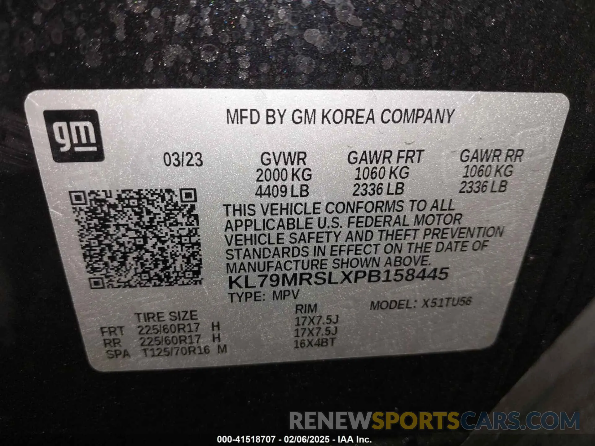 9 Photograph of a damaged car KL79MRSLXPB158445 CHEVROLET TRAILBLAZER 2023
