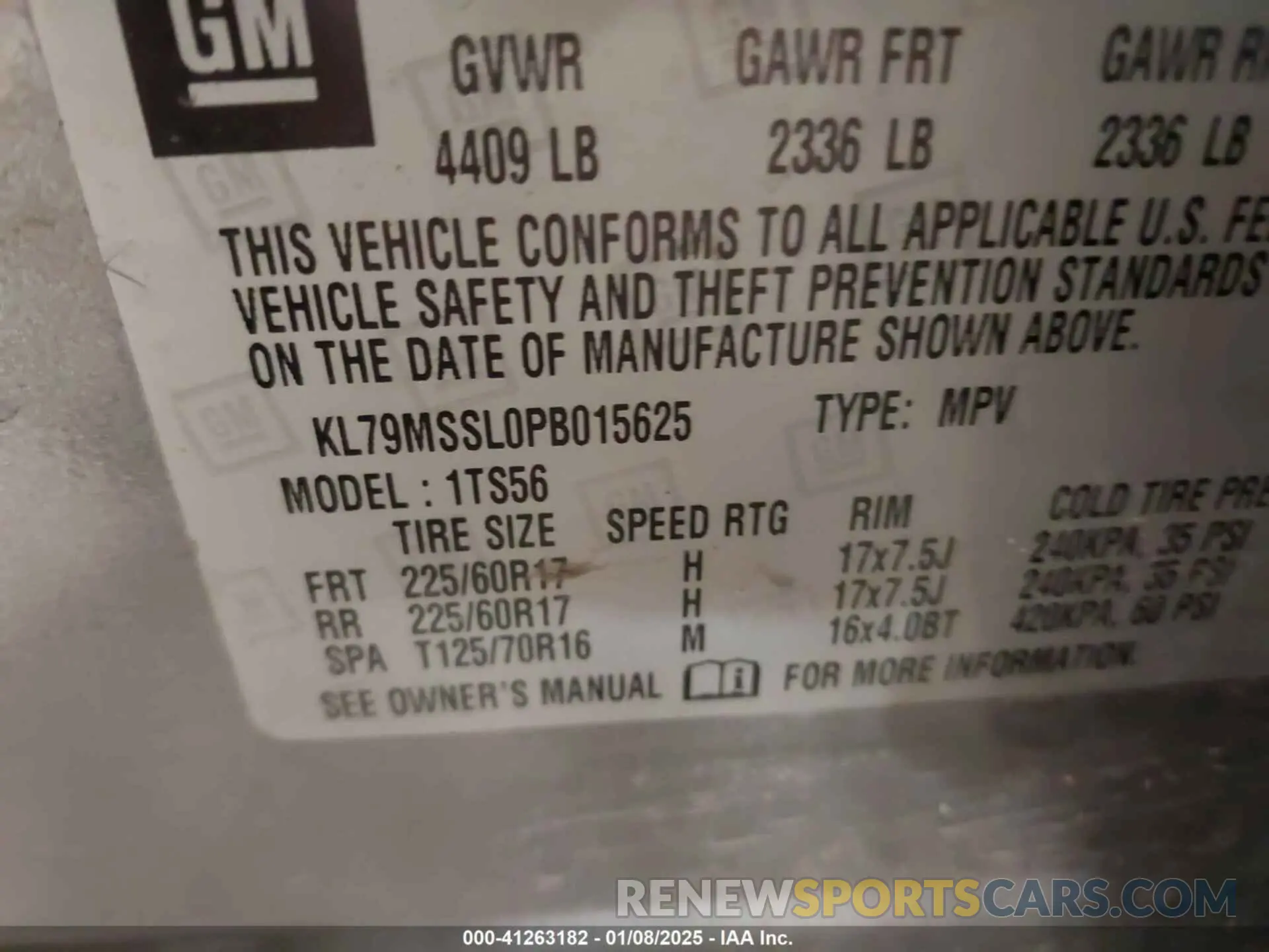 9 Photograph of a damaged car KL79MSSL0PB015625 CHEVROLET TRAILBLAZER 2023