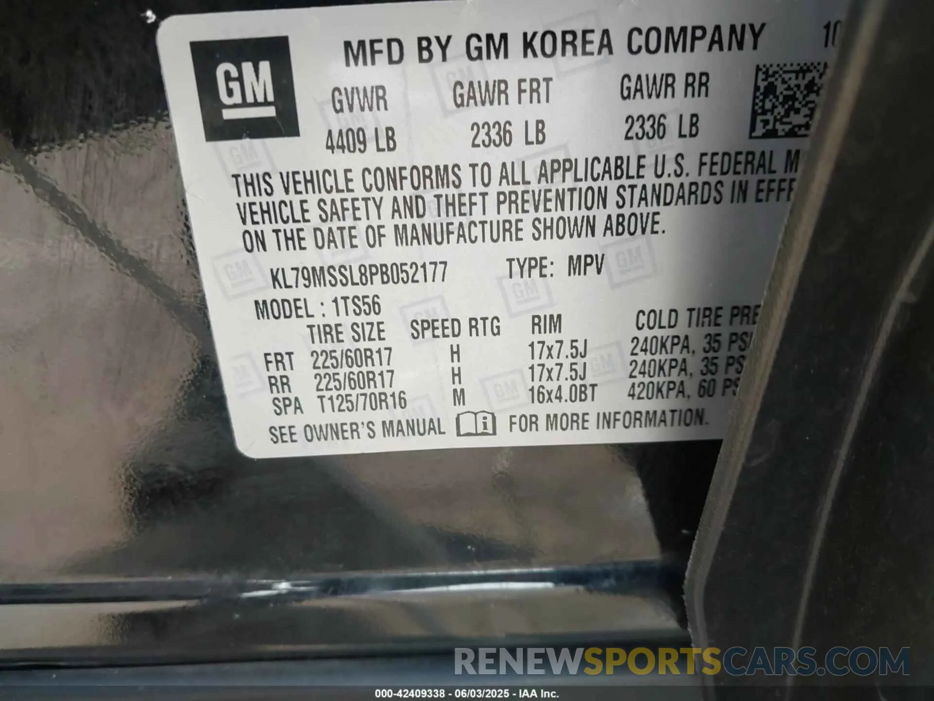 9 Photograph of a damaged car KL79MSSL8PB052177 CHEVROLET TRAILBLAZER 2023