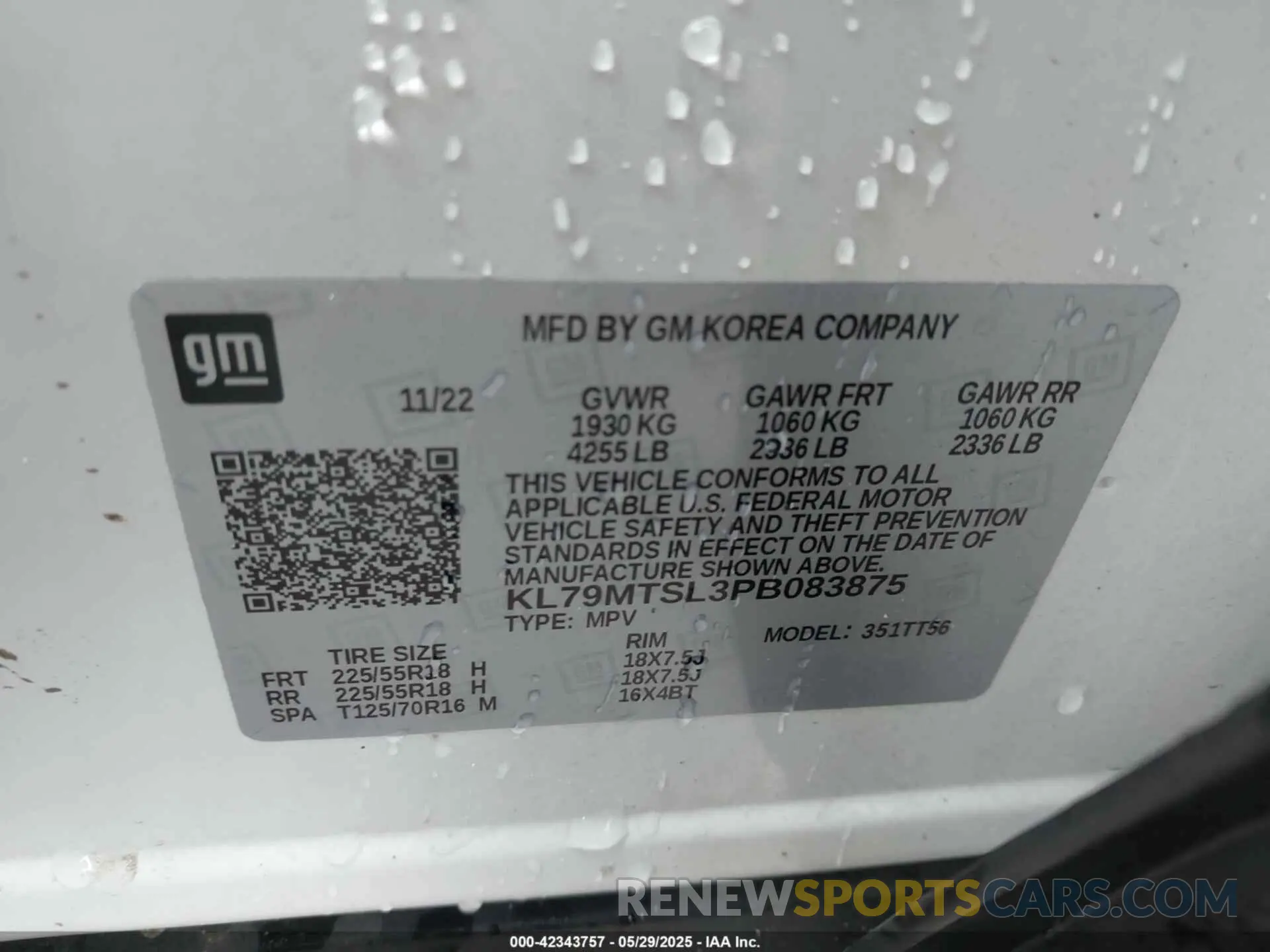 9 Photograph of a damaged car KL79MTSL3PB083875 CHEVROLET TRAILBLAZER 2023
