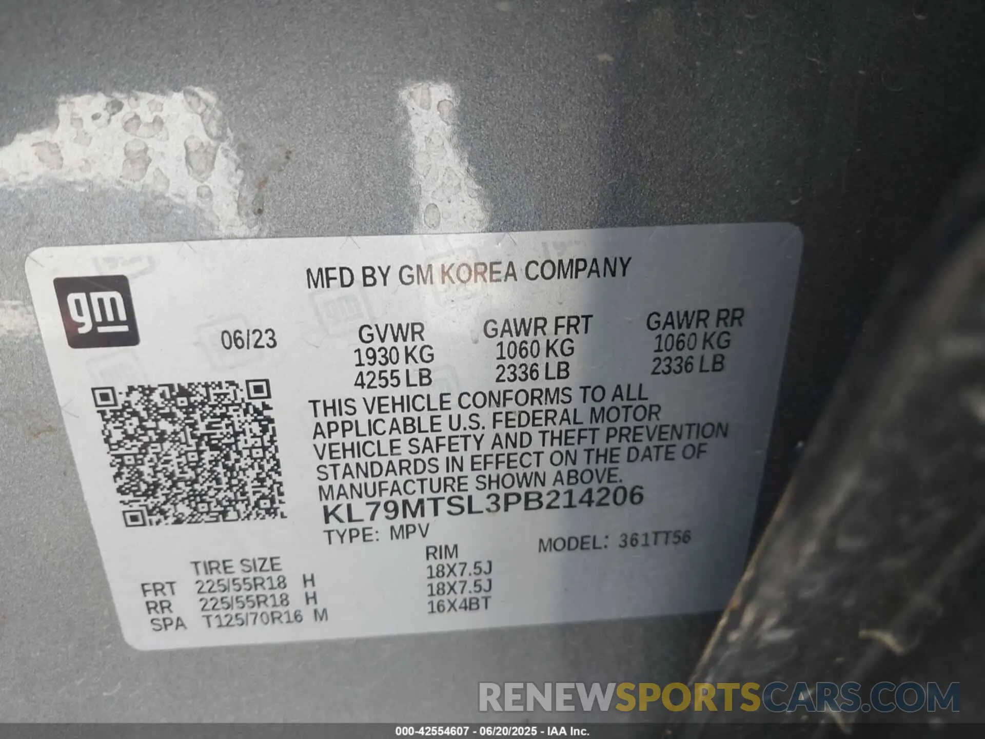 9 Photograph of a damaged car KL79MTSL3PB214206 CHEVROLET TRAILBLAZER 2023