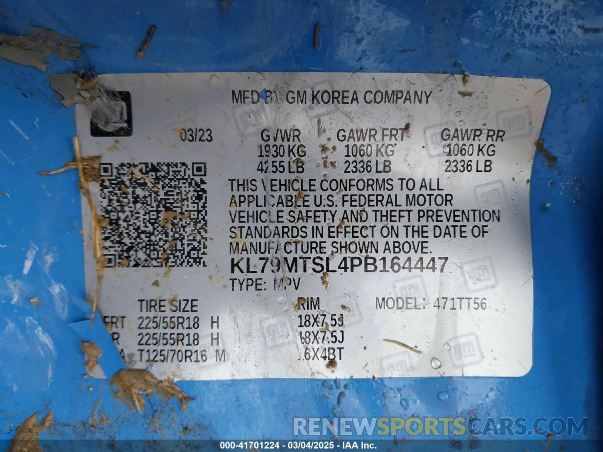 9 Photograph of a damaged car KL79MTSL4PB164447 CHEVROLET TRAILBLAZER 2023