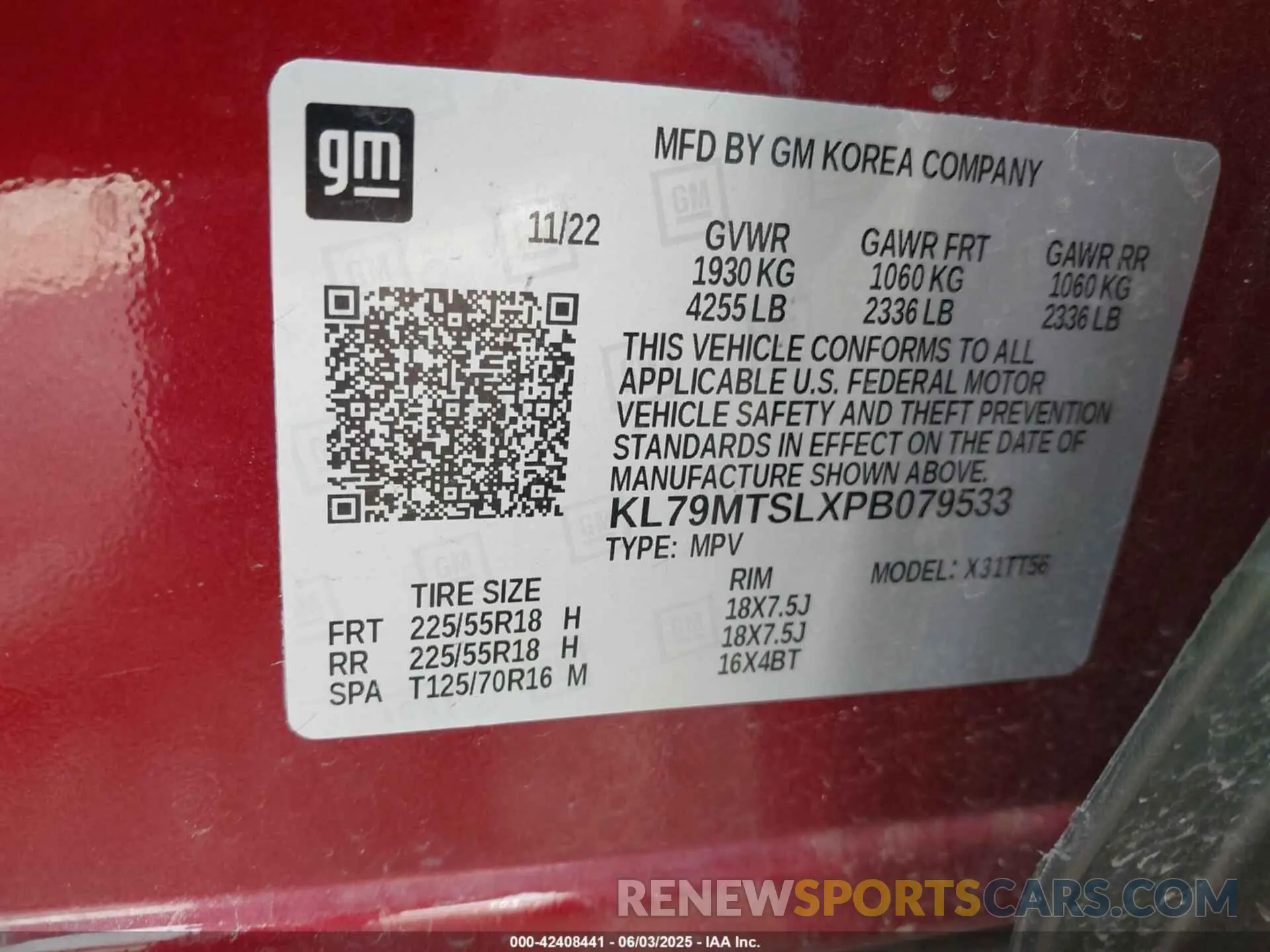 9 Photograph of a damaged car KL79MTSLXPB079533 CHEVROLET TRAILBLAZER 2023