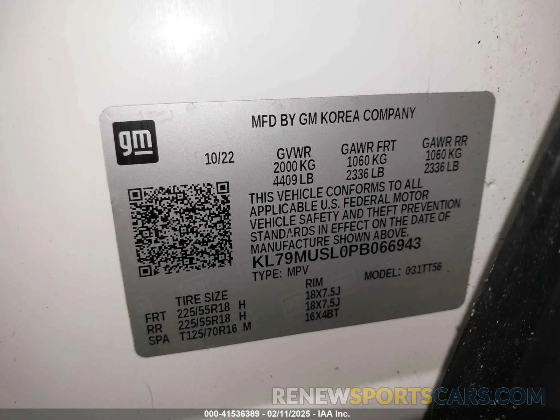 9 Photograph of a damaged car KL79MUSL0PB066943 CHEVROLET TRAILBLAZER 2023