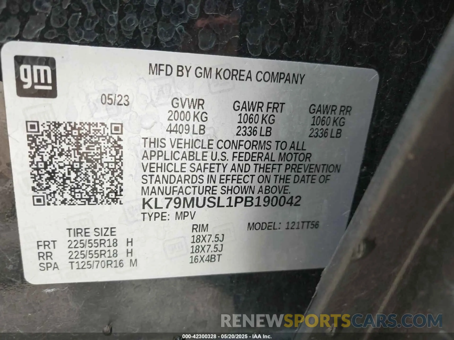 9 Photograph of a damaged car KL79MUSL1PB190042 CHEVROLET TRAILBLAZER 2023