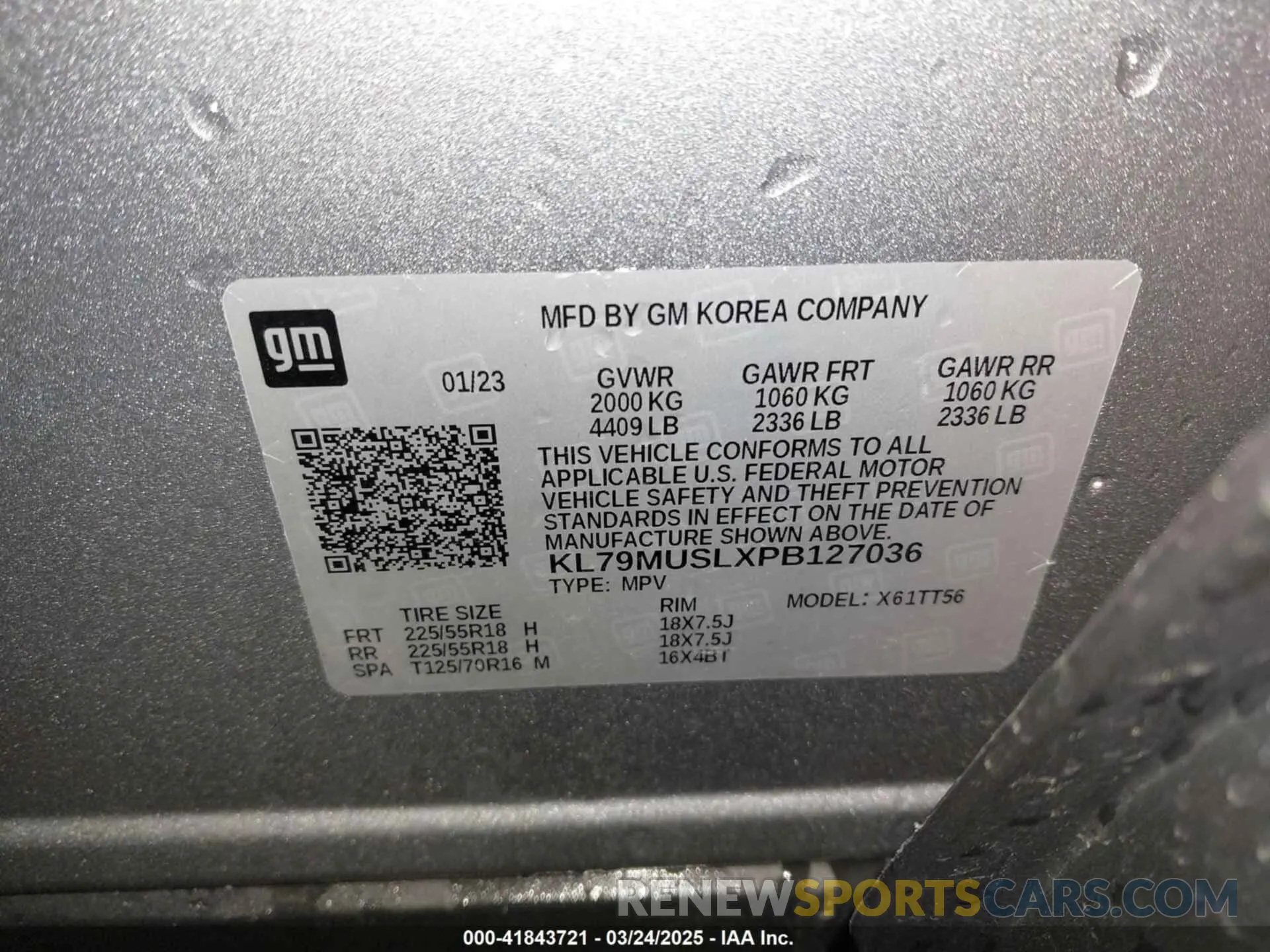 9 Photograph of a damaged car KL79MUSLXPB127036 CHEVROLET TRAILBLAZER 2023