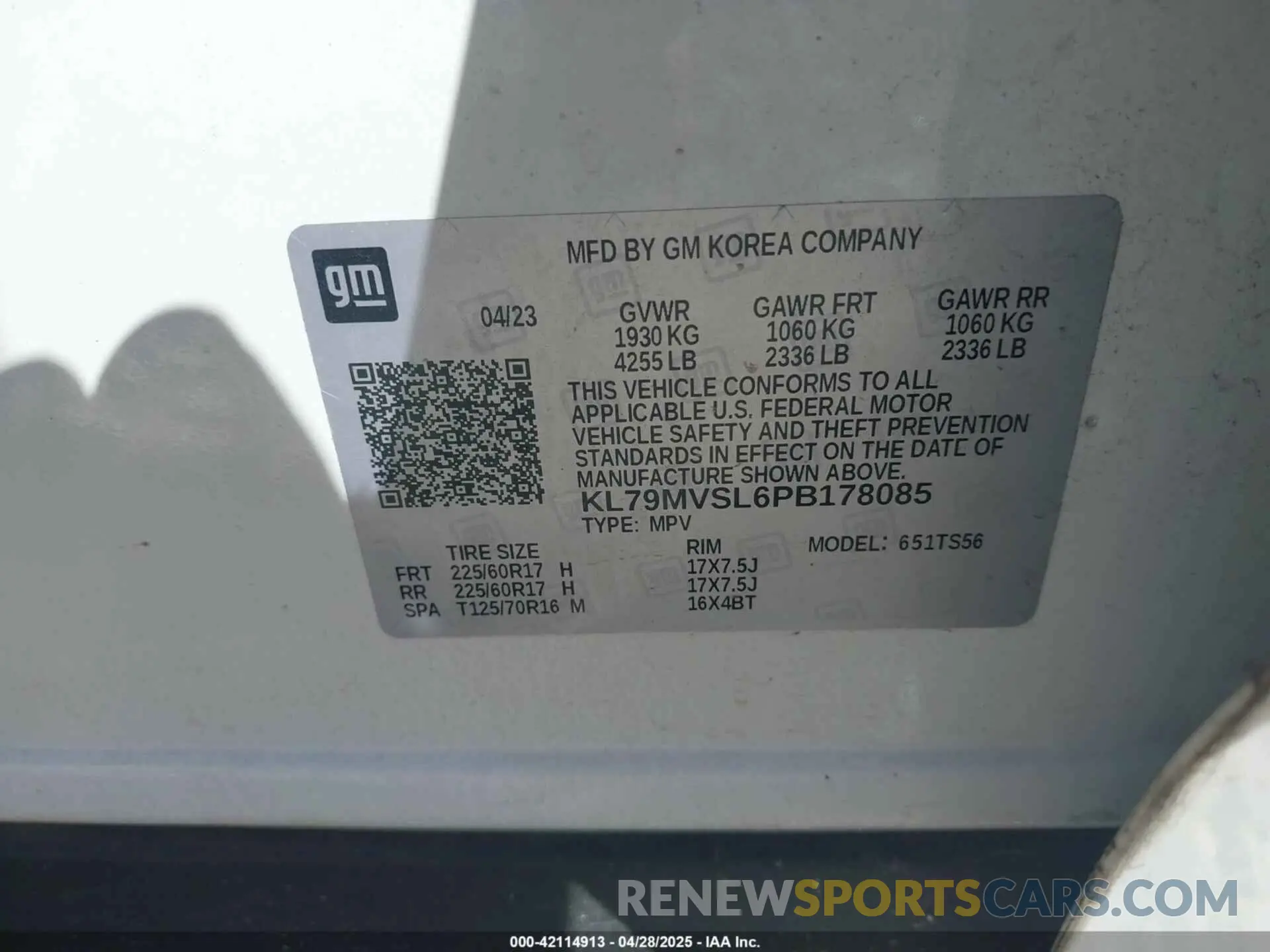 9 Photograph of a damaged car KL79MVSL6PB178085 CHEVROLET TRAILBLAZER 2023