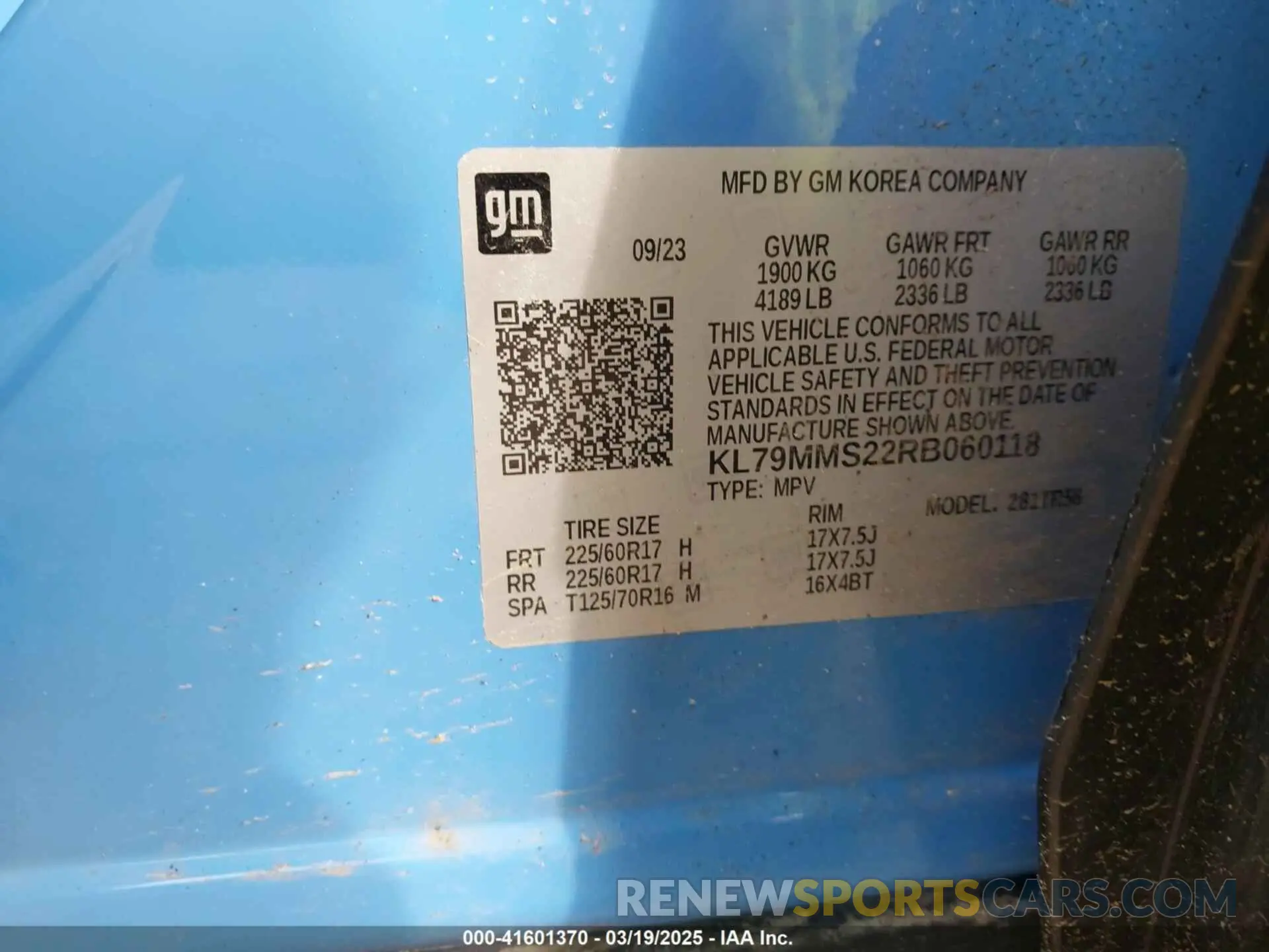 9 Photograph of a damaged car KL79MMS22RB060118 CHEVROLET TRAILBLAZER 2024