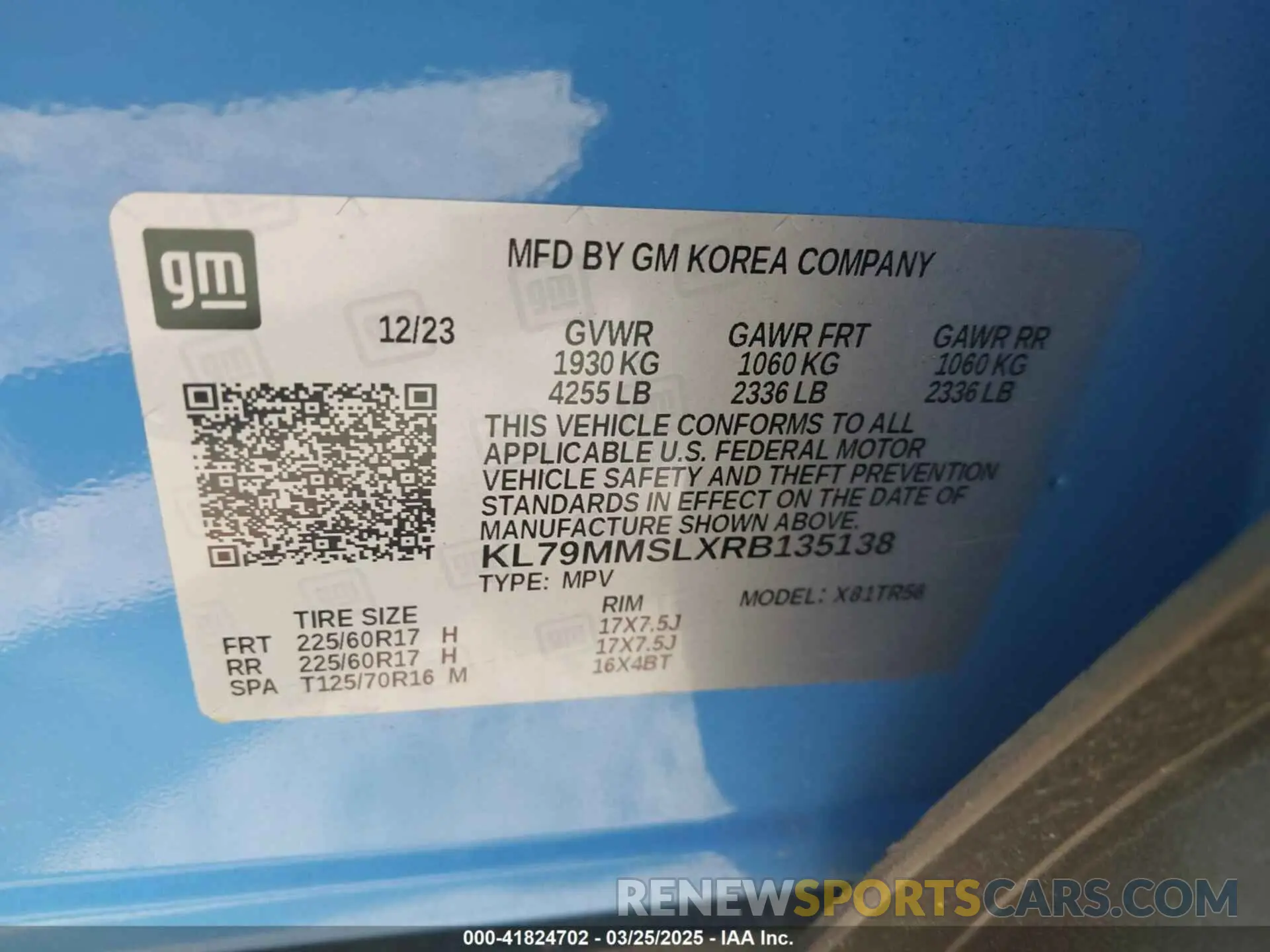 9 Photograph of a damaged car KL79MMSLXRB135138 CHEVROLET TRAILBLAZER 2024