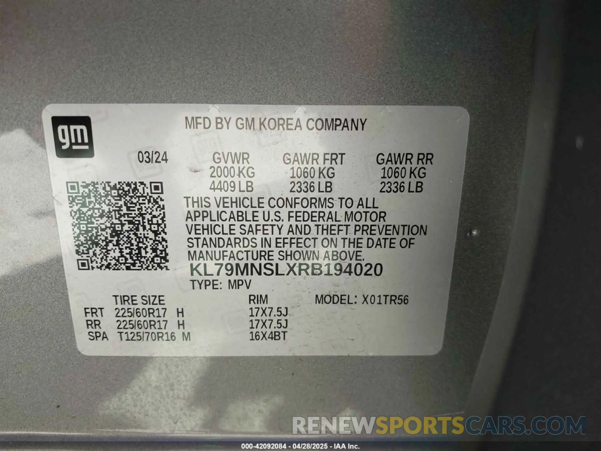 9 Photograph of a damaged car KL79MNSLXRB194020 CHEVROLET TRAILBLAZER 2024