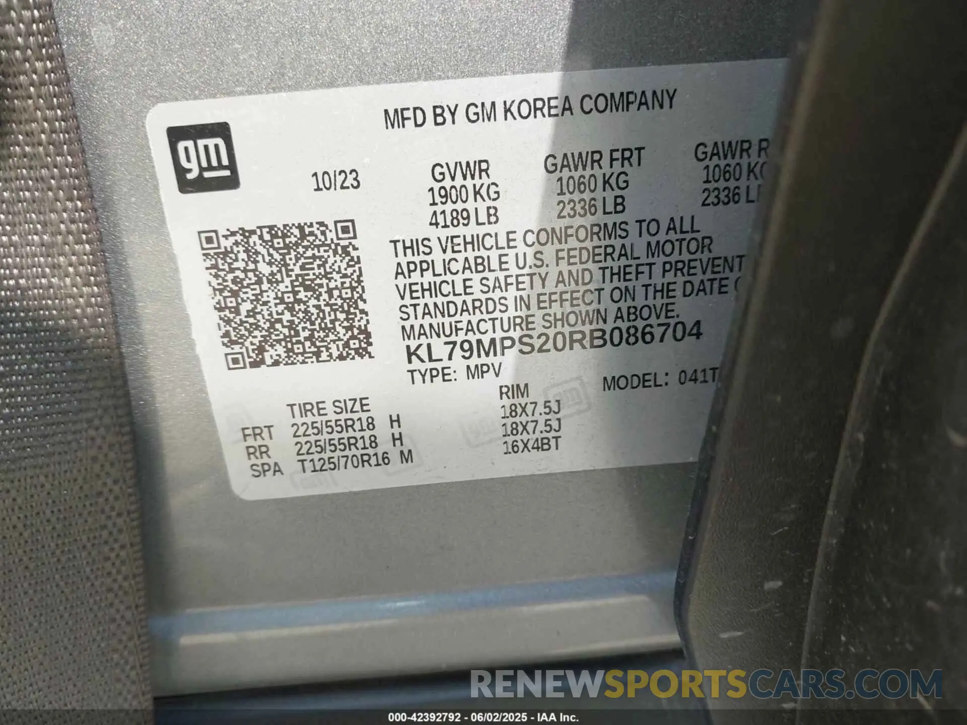 9 Photograph of a damaged car KL79MPS20RB086704 CHEVROLET TRAILBLAZER 2024