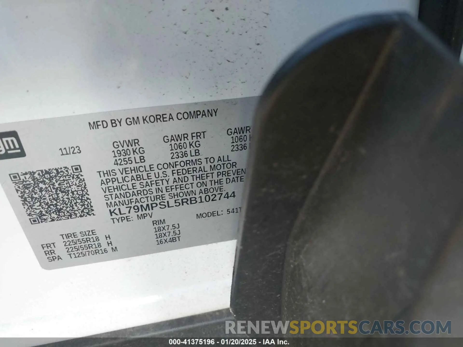 9 Photograph of a damaged car KL79MPSL5RB102744 CHEVROLET TRAILBLAZER 2024