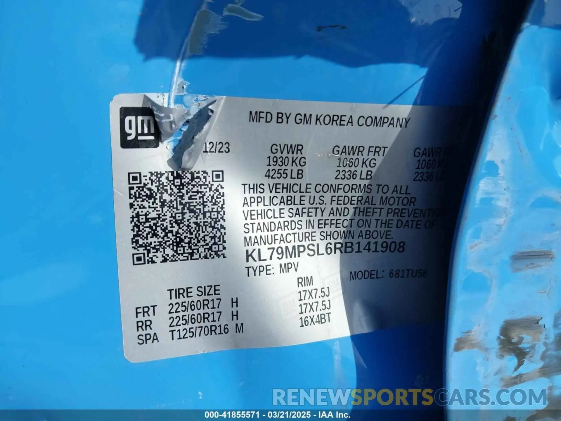 9 Photograph of a damaged car KL79MPSL6RB141908 CHEVROLET TRAILBLAZER 2024