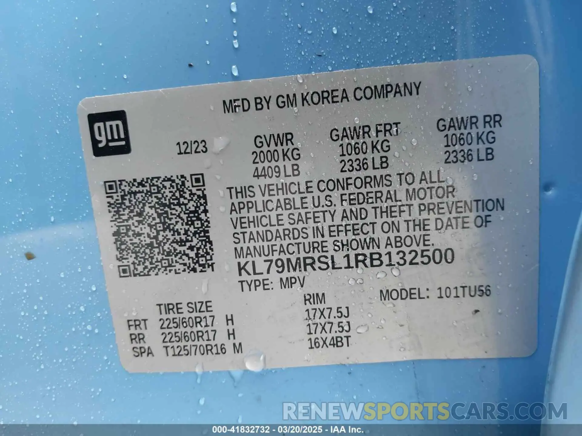 9 Photograph of a damaged car KL79MRSL1RB132500 CHEVROLET TRAILBLAZER 2024