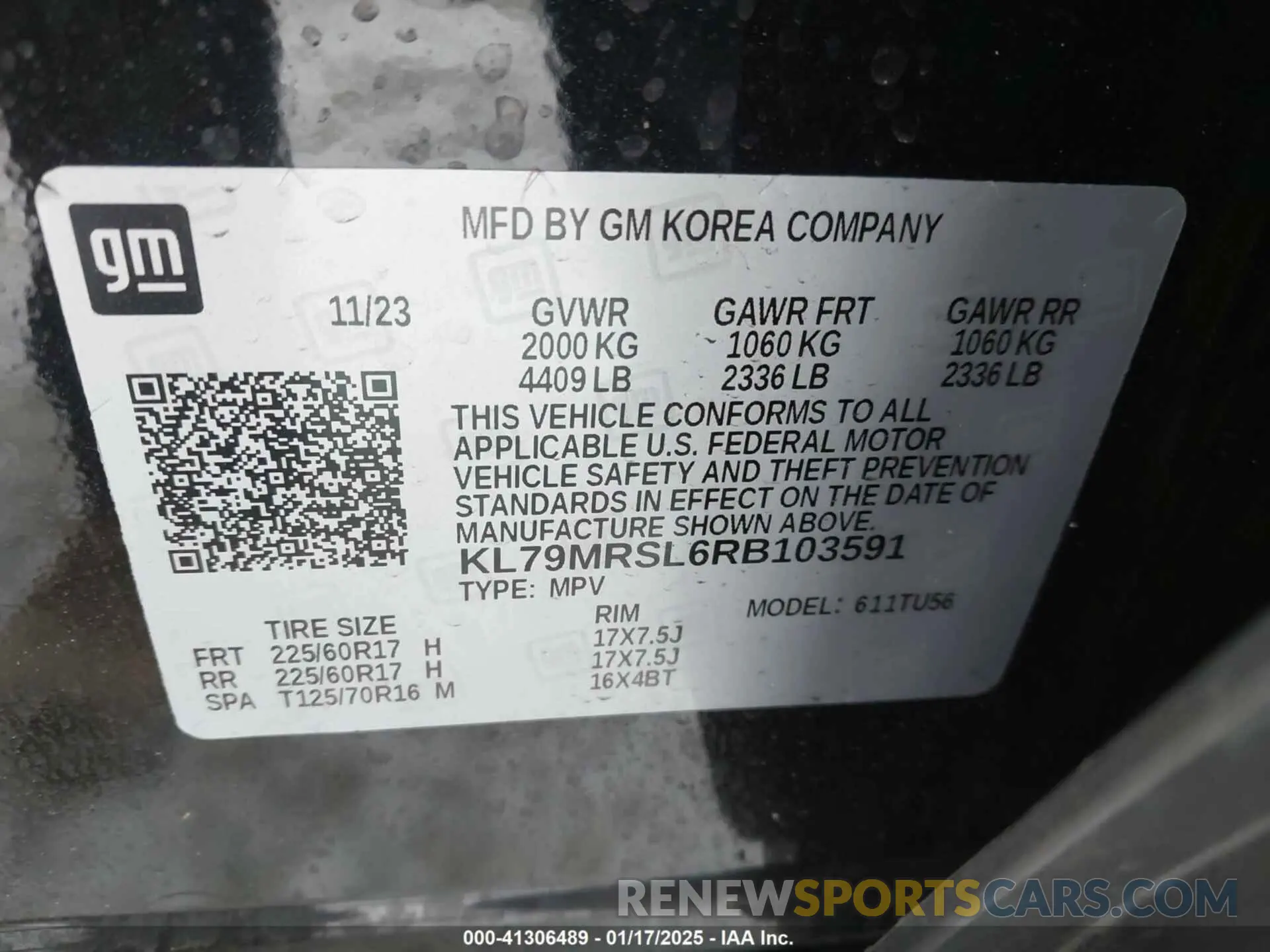 9 Photograph of a damaged car KL79MRSL6RB103591 CHEVROLET TRAILBLAZER 2024