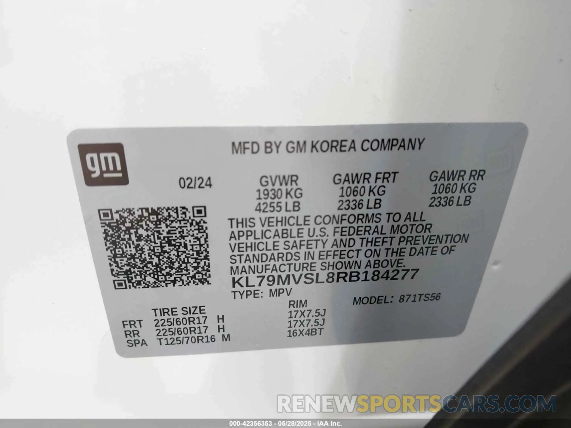 9 Photograph of a damaged car KL79MVSL8RB184277 CHEVROLET TRAILBLAZER 2024