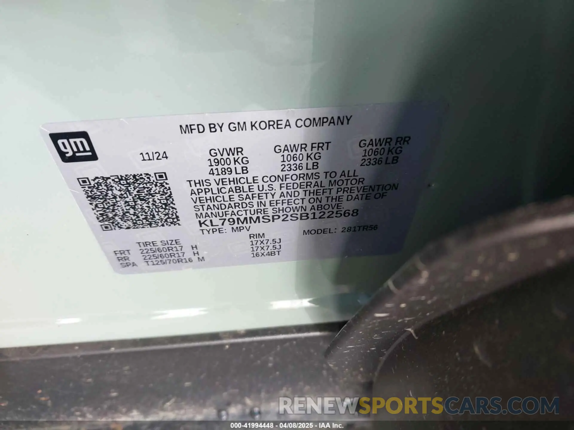 9 Photograph of a damaged car KL79MMSP2SB122568 CHEVROLET TRAILBLAZER 2025