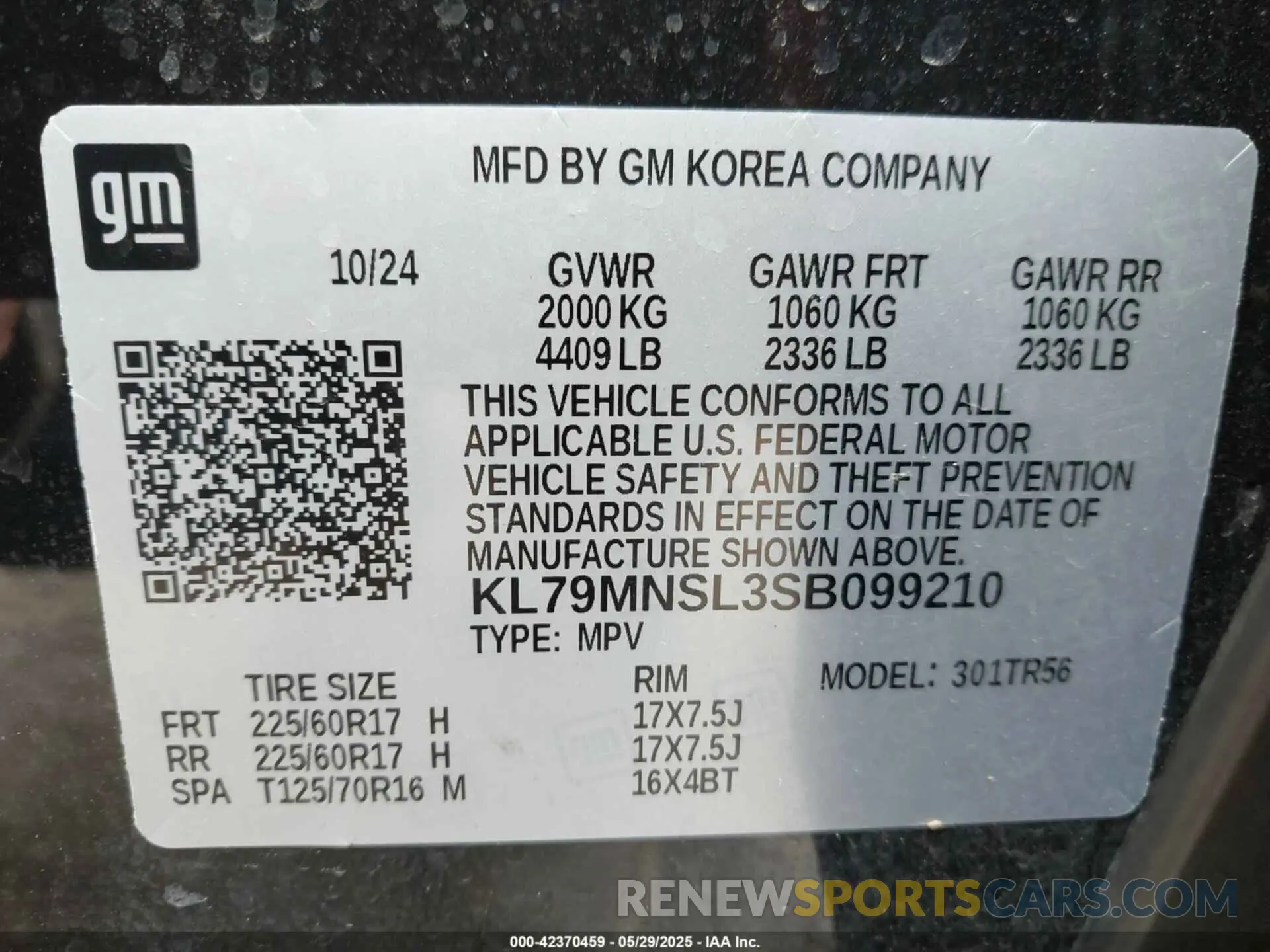 9 Photograph of a damaged car KL79MNSL3SB099210 CHEVROLET TRAILBLAZER 2025