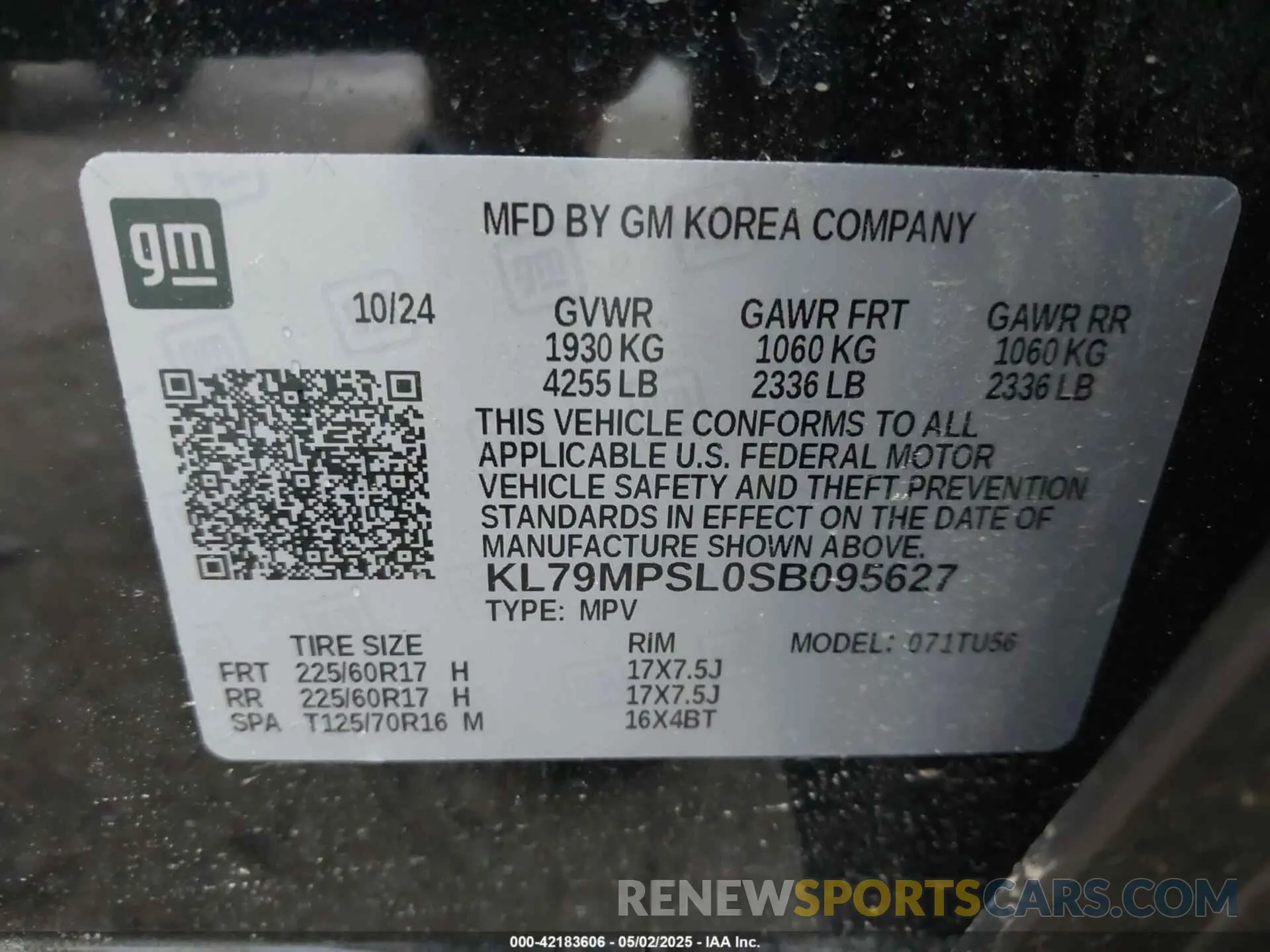 9 Photograph of a damaged car KL79MPSL0SB095627 CHEVROLET TRAILBLAZER 2025