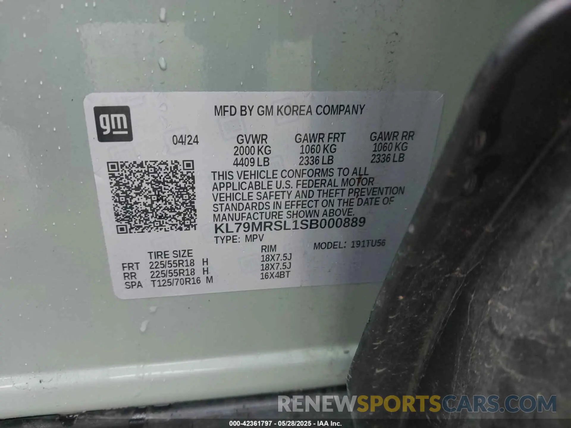 9 Photograph of a damaged car KL79MRSL1SB000889 CHEVROLET TRAILBLAZER 2025