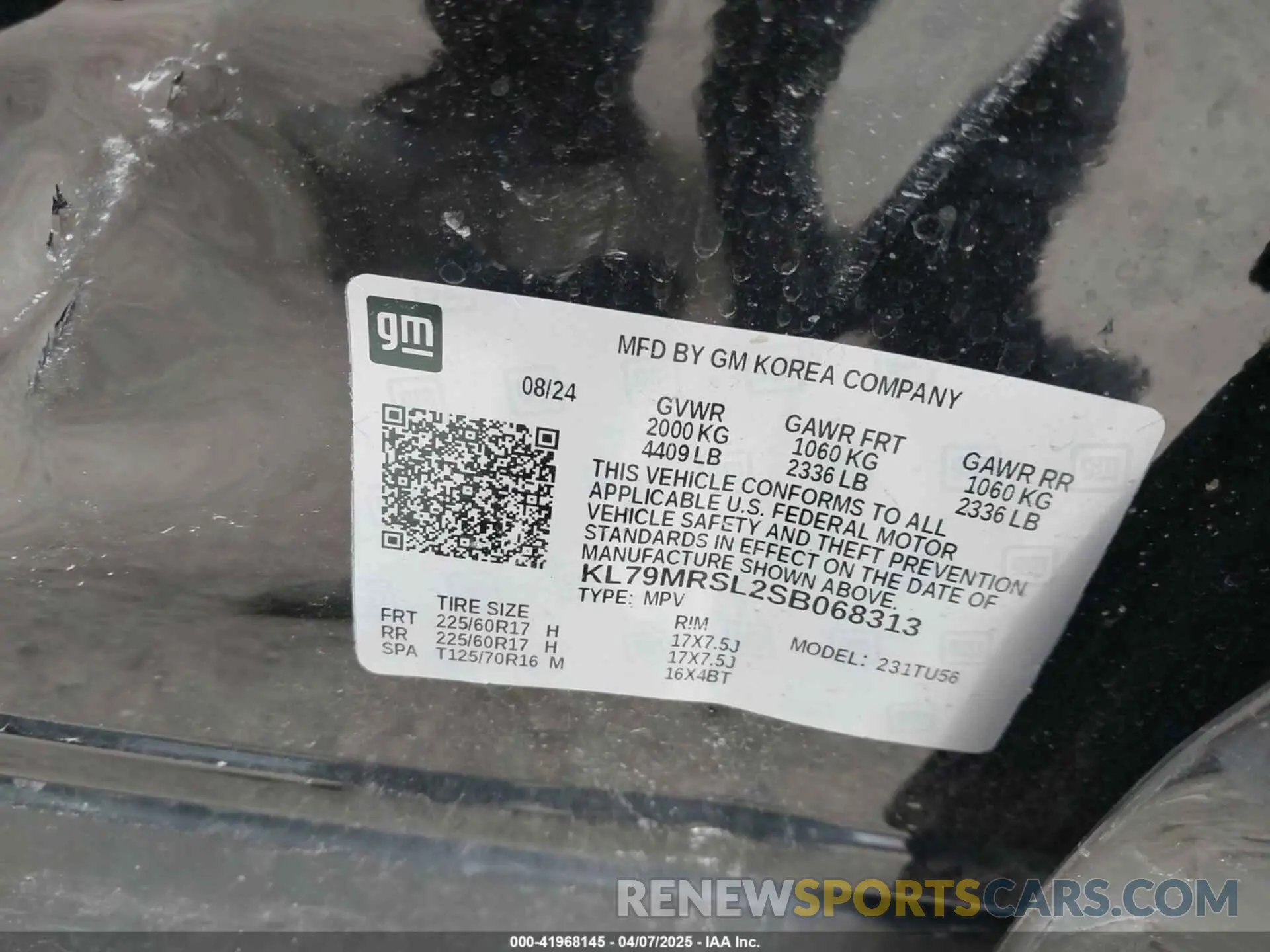 9 Photograph of a damaged car KL79MRSL2SB068313 CHEVROLET TRAILBLAZER 2025