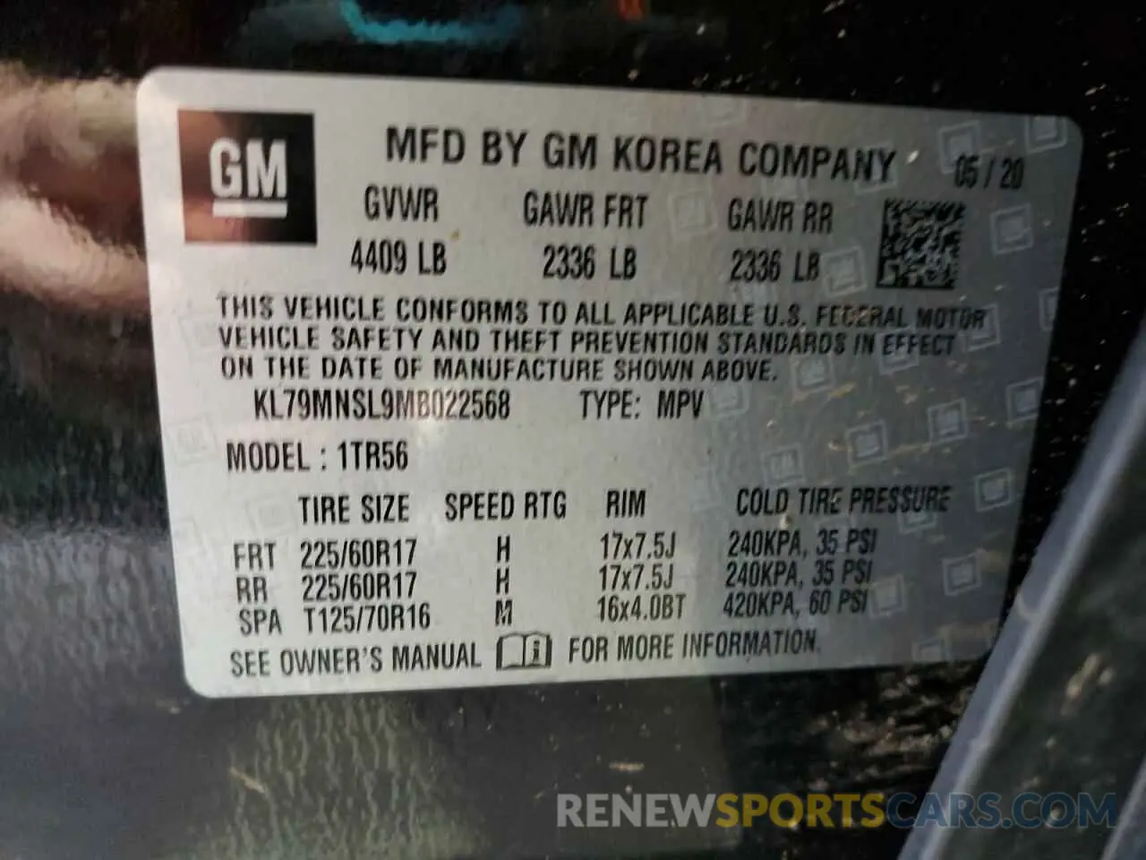 15 Photograph of a damaged car KL79MNSL9MB022568 CHEVROLET TRAILBLZR 2021
