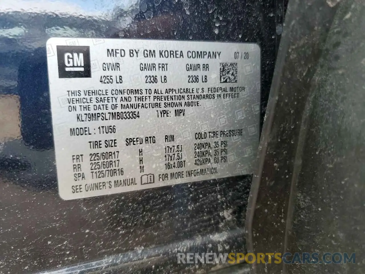 14 Photograph of a damaged car KL79MPSL7MB033354 CHEVROLET TRAILBLZR 2021