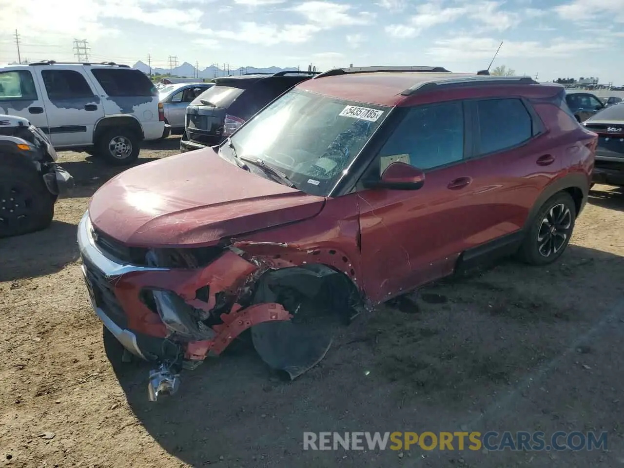 1 Photograph of a damaged car KL79MRSL3MB143345 CHEVROLET TRAILBLZR 2021