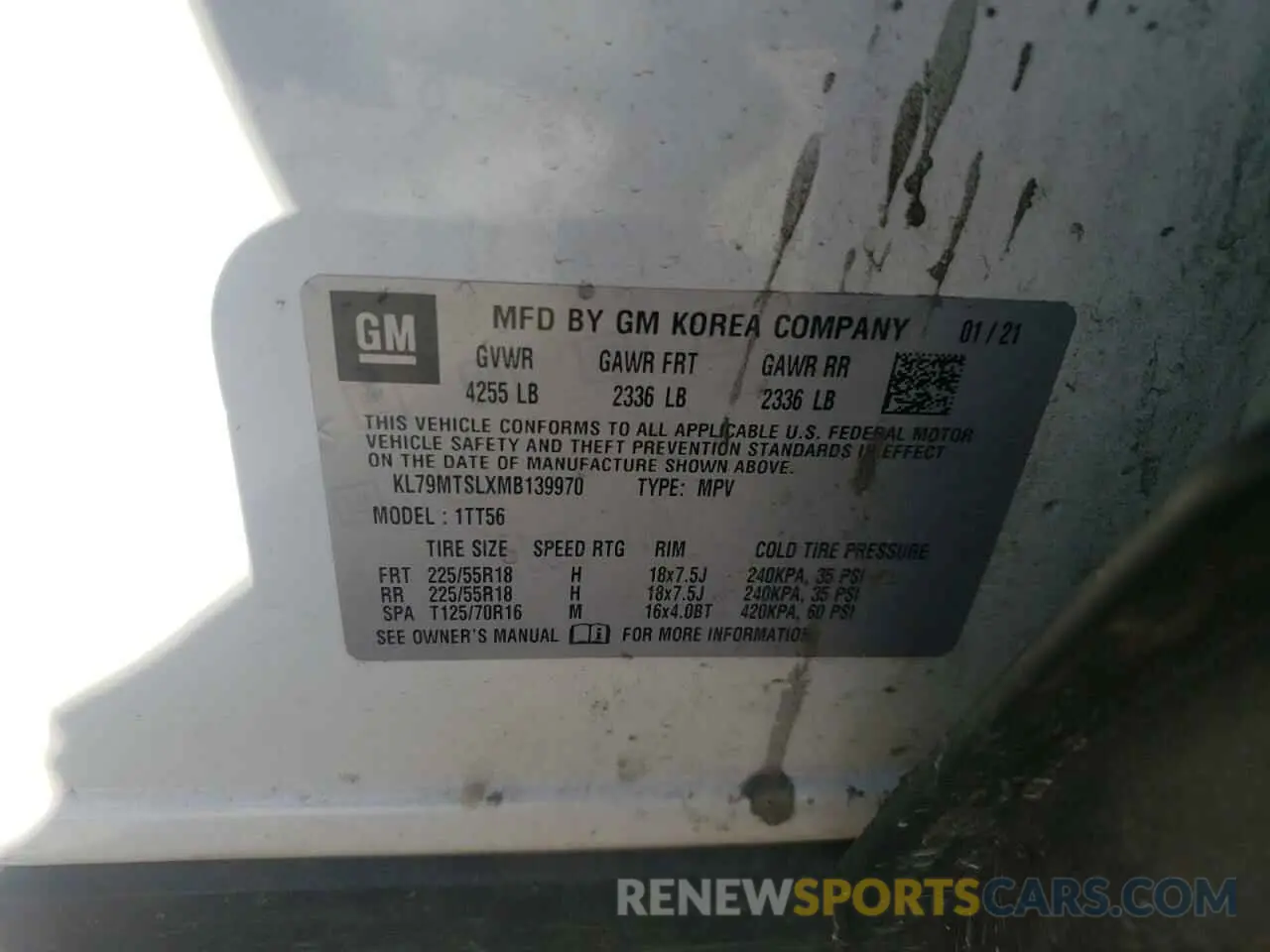 14 Photograph of a damaged car KL79MTSLXMB139970 CHEVROLET TRAILBLZR 2021