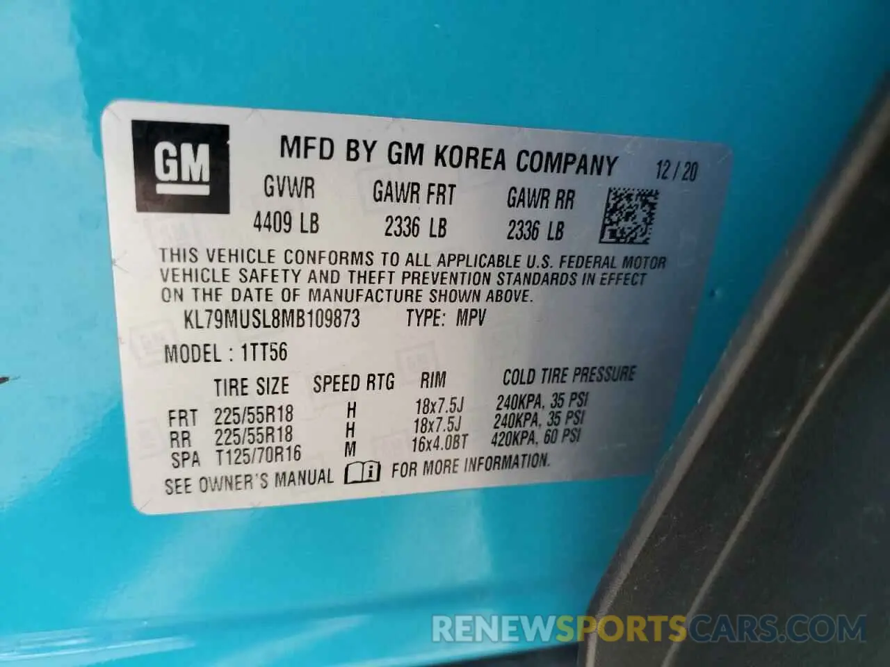 15 Photograph of a damaged car KL79MUSL8MB109873 CHEVROLET TRAILBLZR 2021