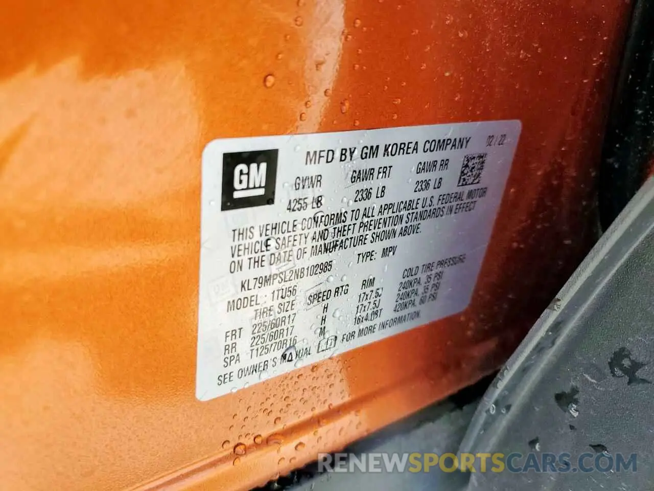 13 Photograph of a damaged car KL79MPSL2NB102985 CHEVROLET TRAILBLZR 2022