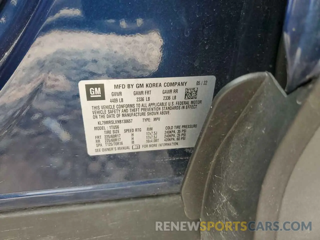 13 Photograph of a damaged car KL79MRSLXNB130657 CHEVROLET TRAILBLZR 2022