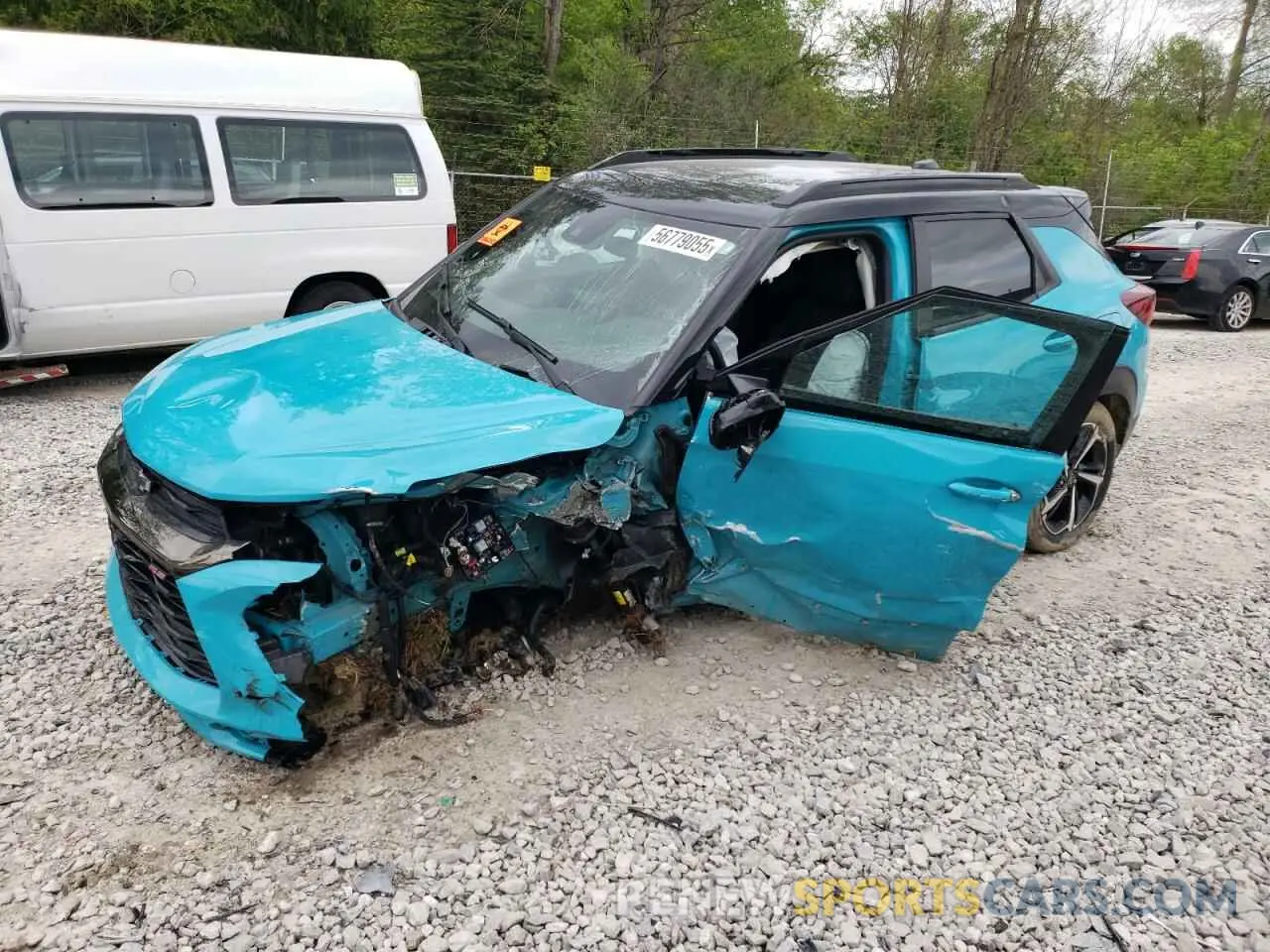 1 Photograph of a damaged car KL79MUSL8NB024212 CHEVROLET TRAILBLZR 2022