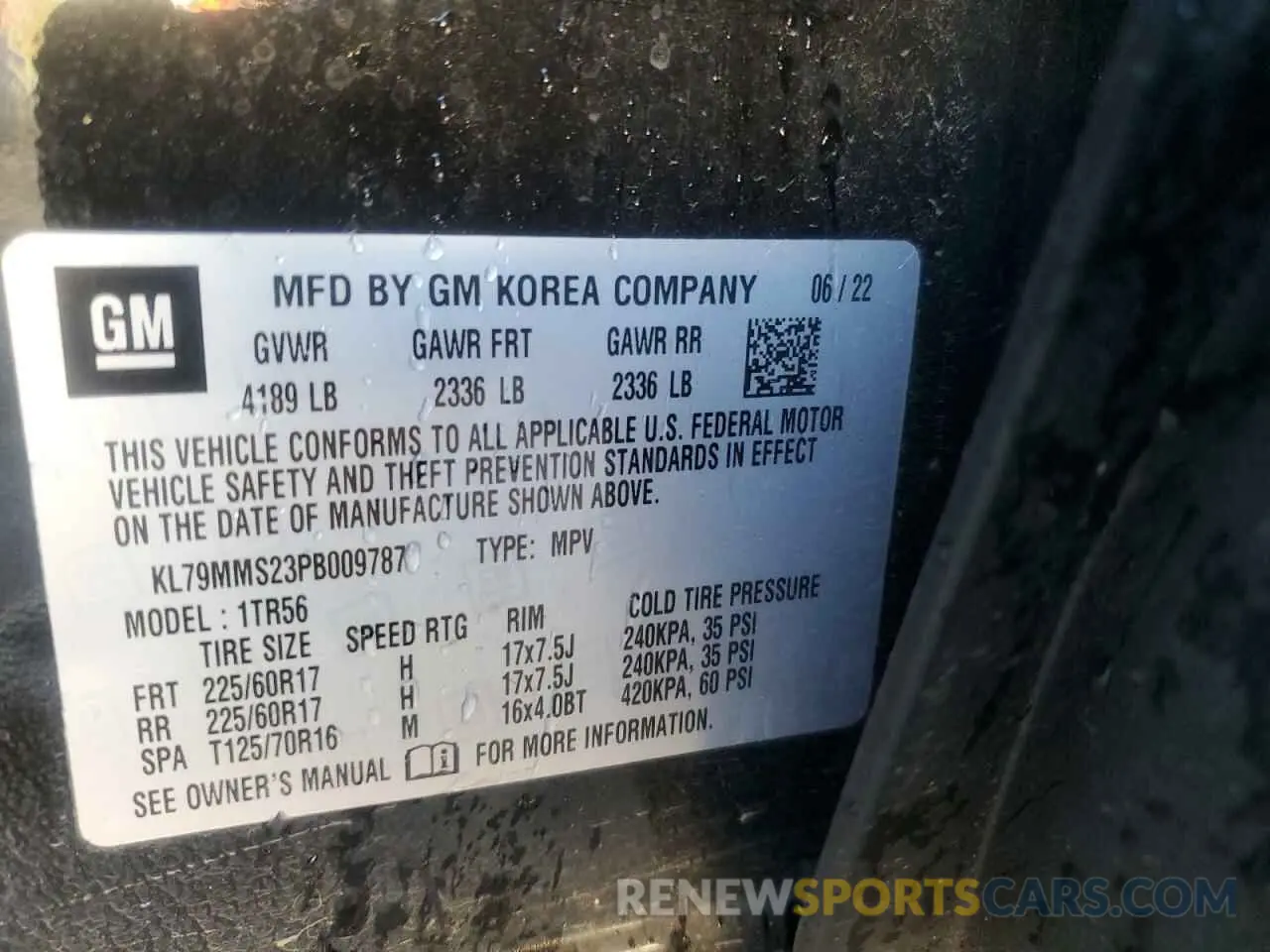 13 Photograph of a damaged car KL79MMS23PB009787 CHEVROLET TRAILBLZR 2023