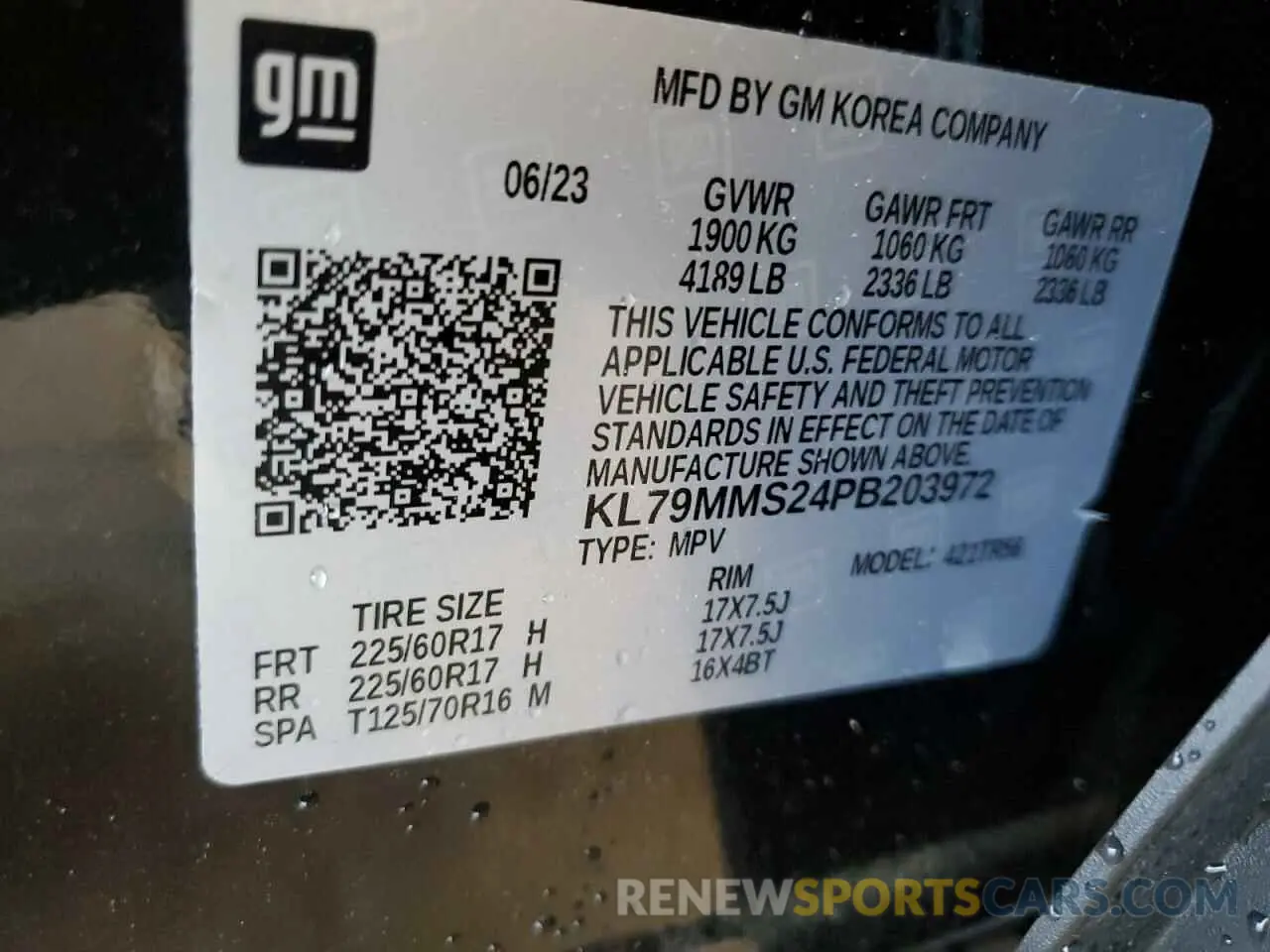 13 Photograph of a damaged car KL79MMS24PB203972 CHEVROLET TRAILBLZR 2023