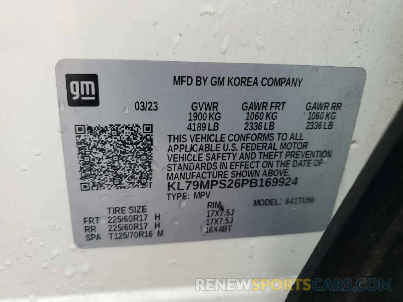 13 Photograph of a damaged car KL79MPS26PB169924 CHEVROLET TRAILBLZR 2023