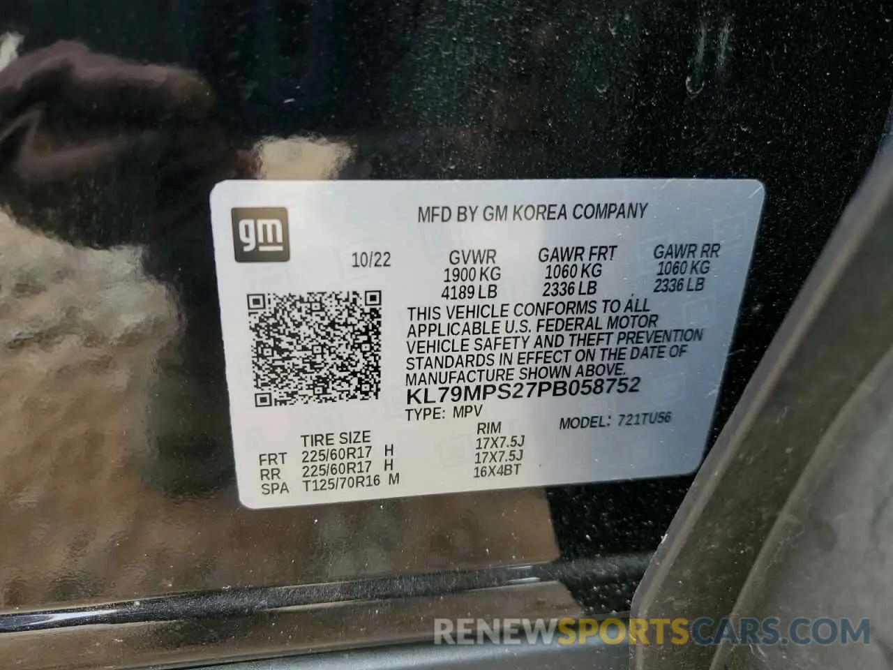 13 Photograph of a damaged car KL79MPS27PB058752 CHEVROLET TRAILBLZR 2023