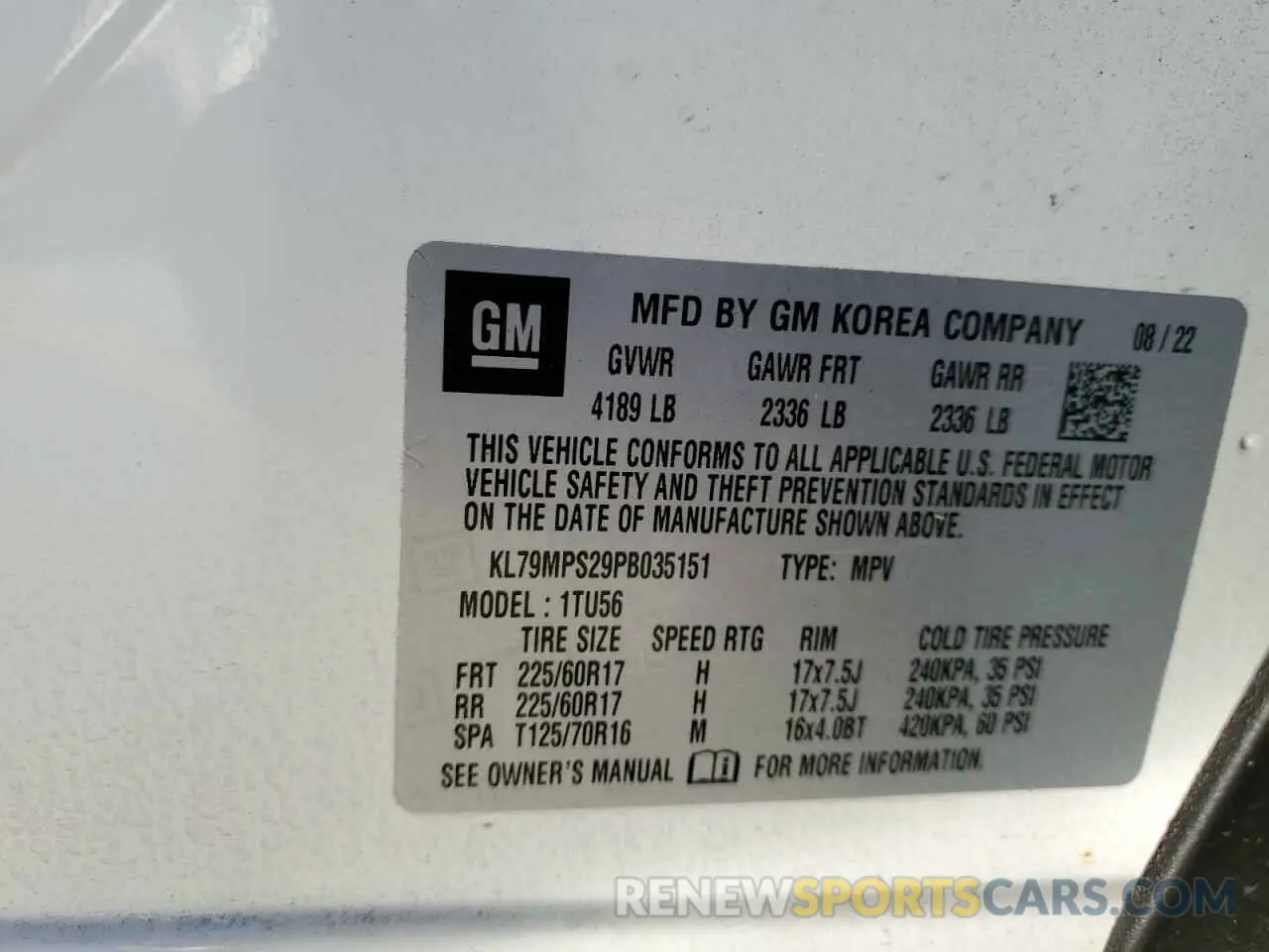 13 Photograph of a damaged car KL79MPS29PB035151 CHEVROLET TRAILBLZR 2023