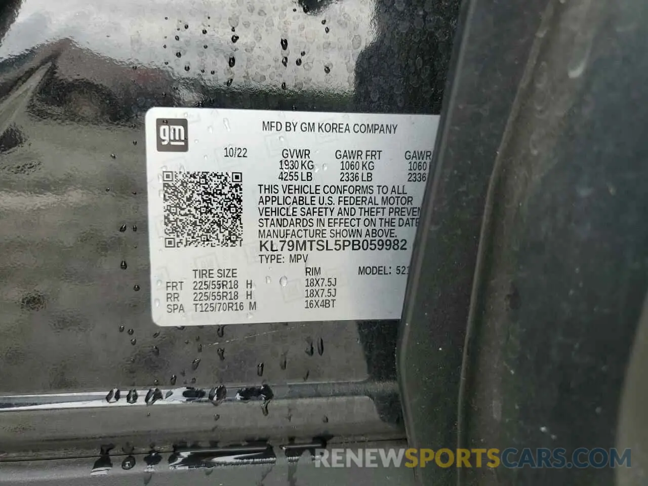13 Photograph of a damaged car KL79MTSL5PB059982 CHEVROLET TRAILBLZR 2023