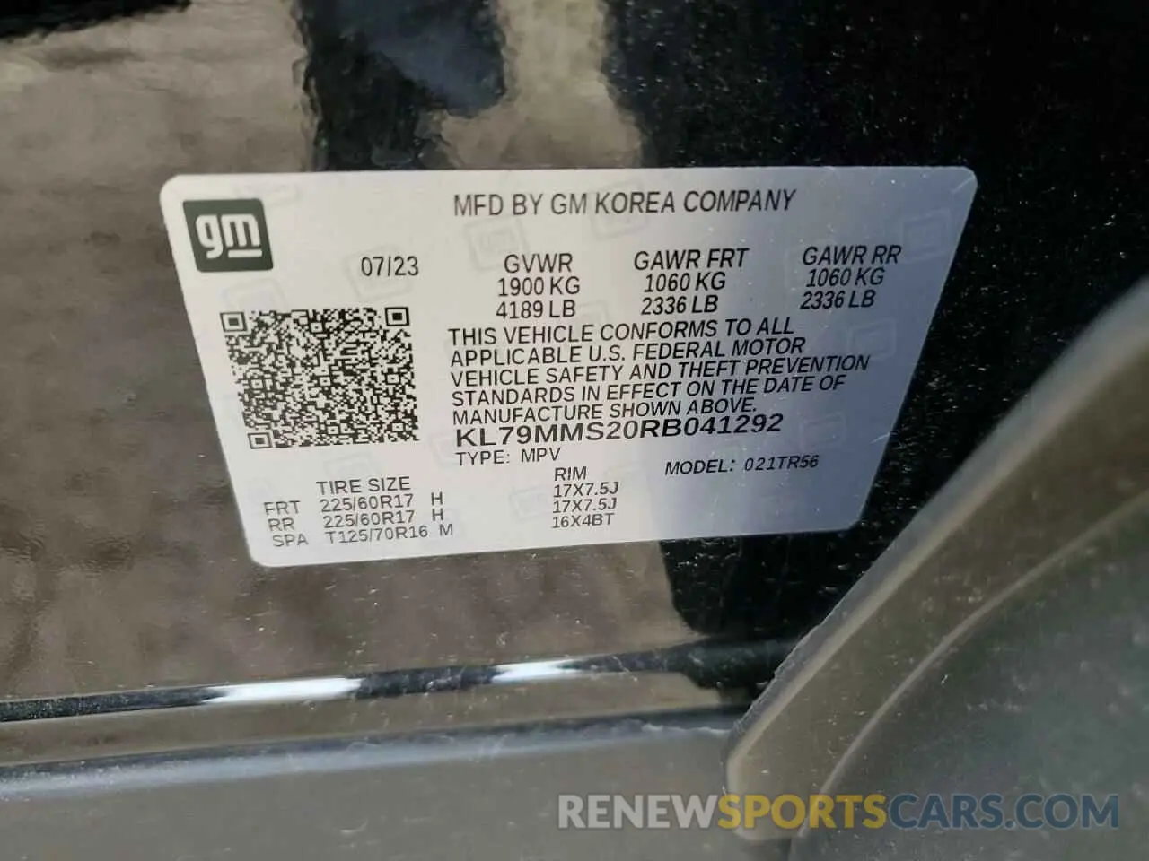 12 Photograph of a damaged car KL79MMS20RB041292 CHEVROLET TRAILBLZR 2024