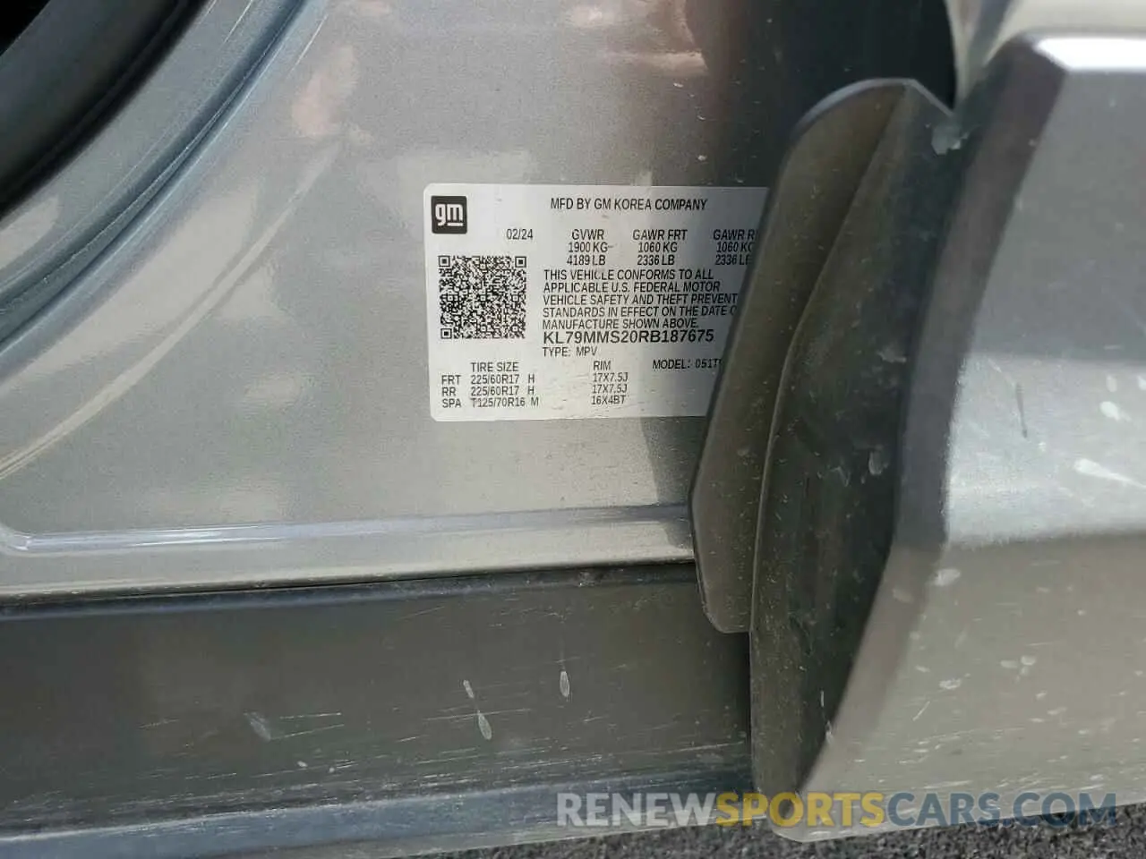 13 Photograph of a damaged car KL79MMS20RB187675 CHEVROLET TRAILBLZR 2024