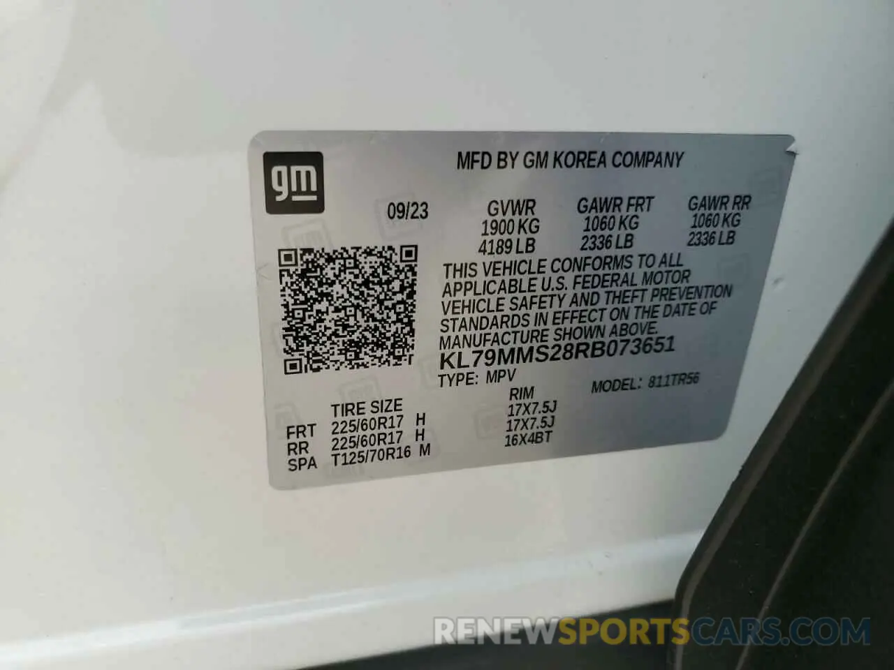 13 Photograph of a damaged car KL79MMS28RB073651 CHEVROLET TRAILBLZR 2024