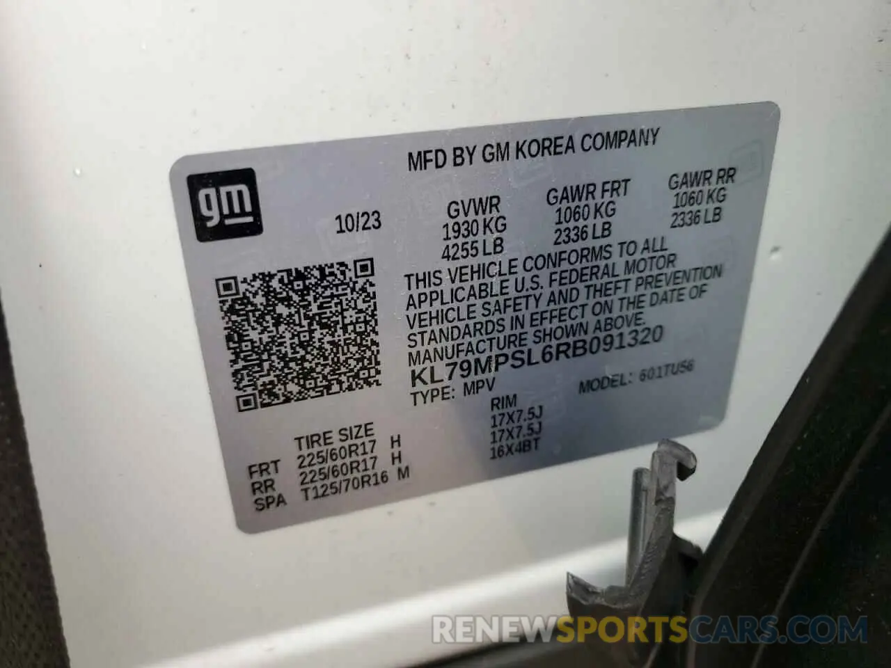 14 Photograph of a damaged car KL79MPSL6RB091320 CHEVROLET TRAILBLZR 2024