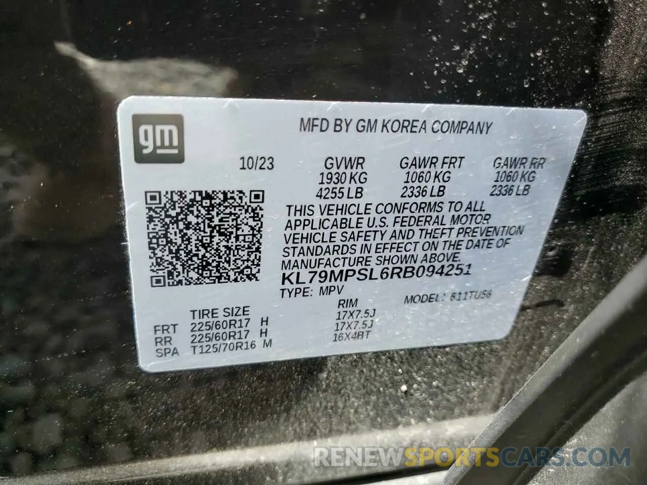 13 Photograph of a damaged car KL79MPSL6RB094251 CHEVROLET TRAILBLZR 2024