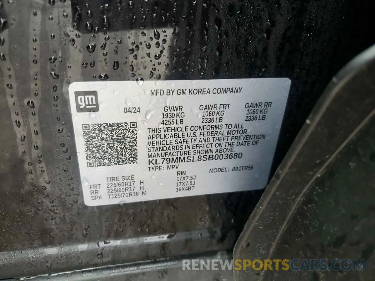 13 Photograph of a damaged car KL79MMSL8SB003680 CHEVROLET TRAILBLZR 2025