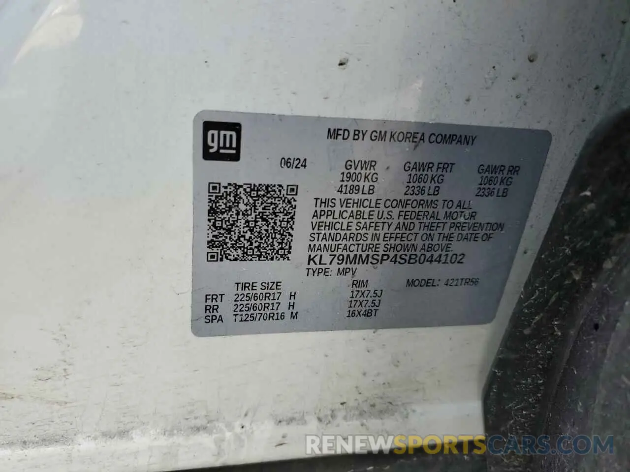 13 Photograph of a damaged car KL79MMSP4SB044102 CHEVROLET TRAILBLZR 2025