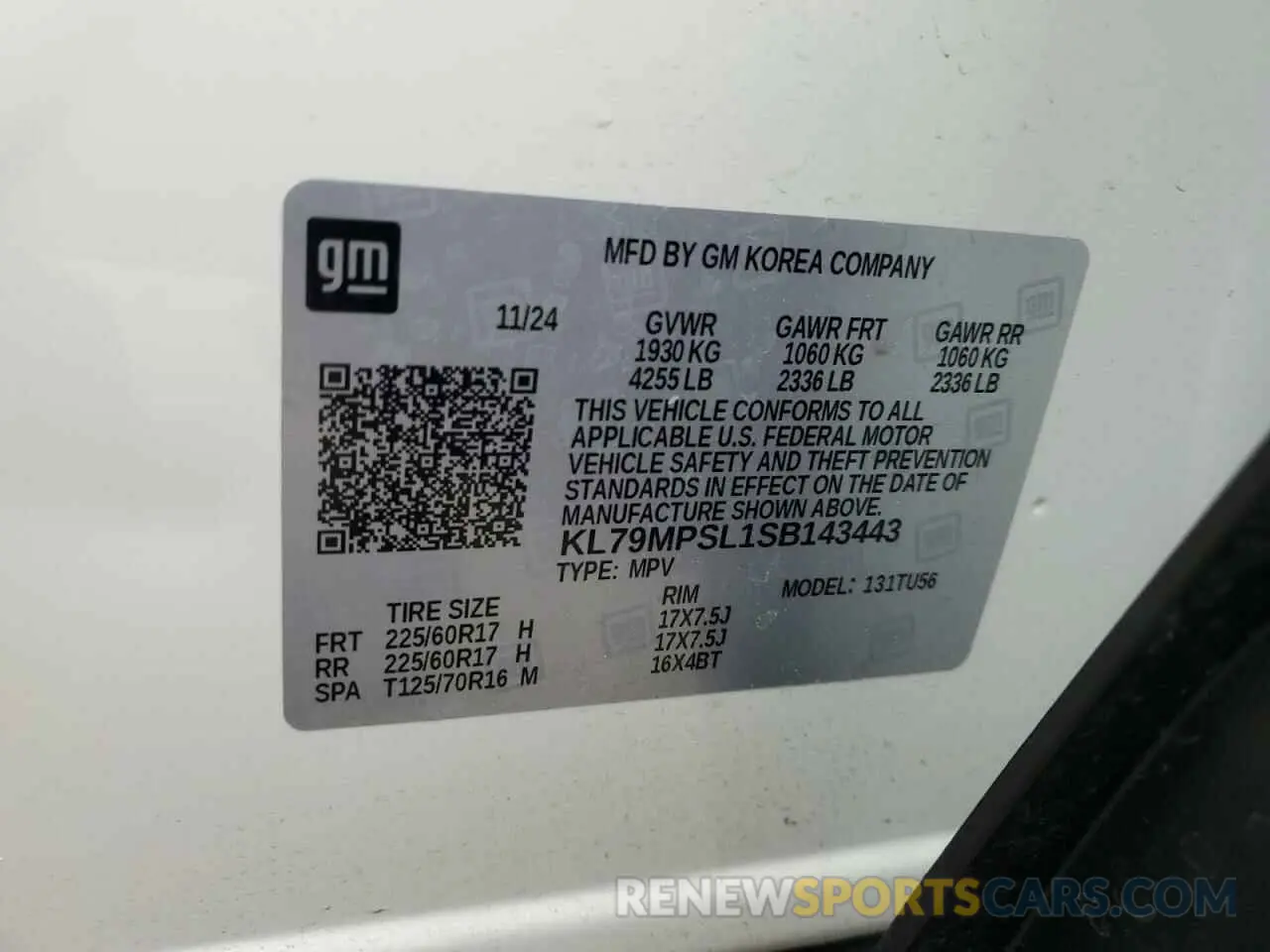 13 Photograph of a damaged car KL79MPSL1SB143443 CHEVROLET TRAILBLZR 2025